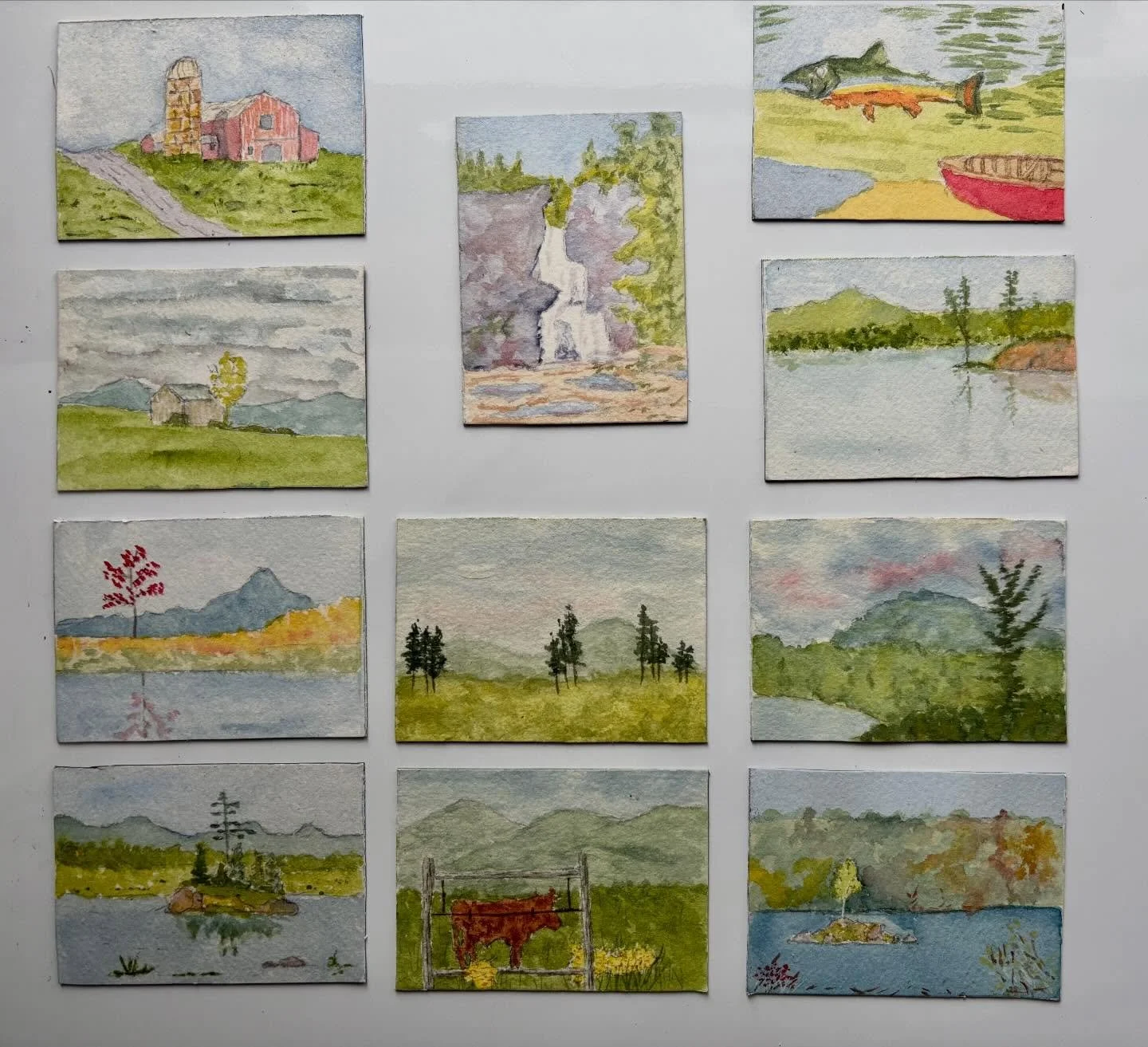 Magnets! At @slcartsny 
Original watercolor paintings for sale

#aceo #watercolor #davidcrowellfineart