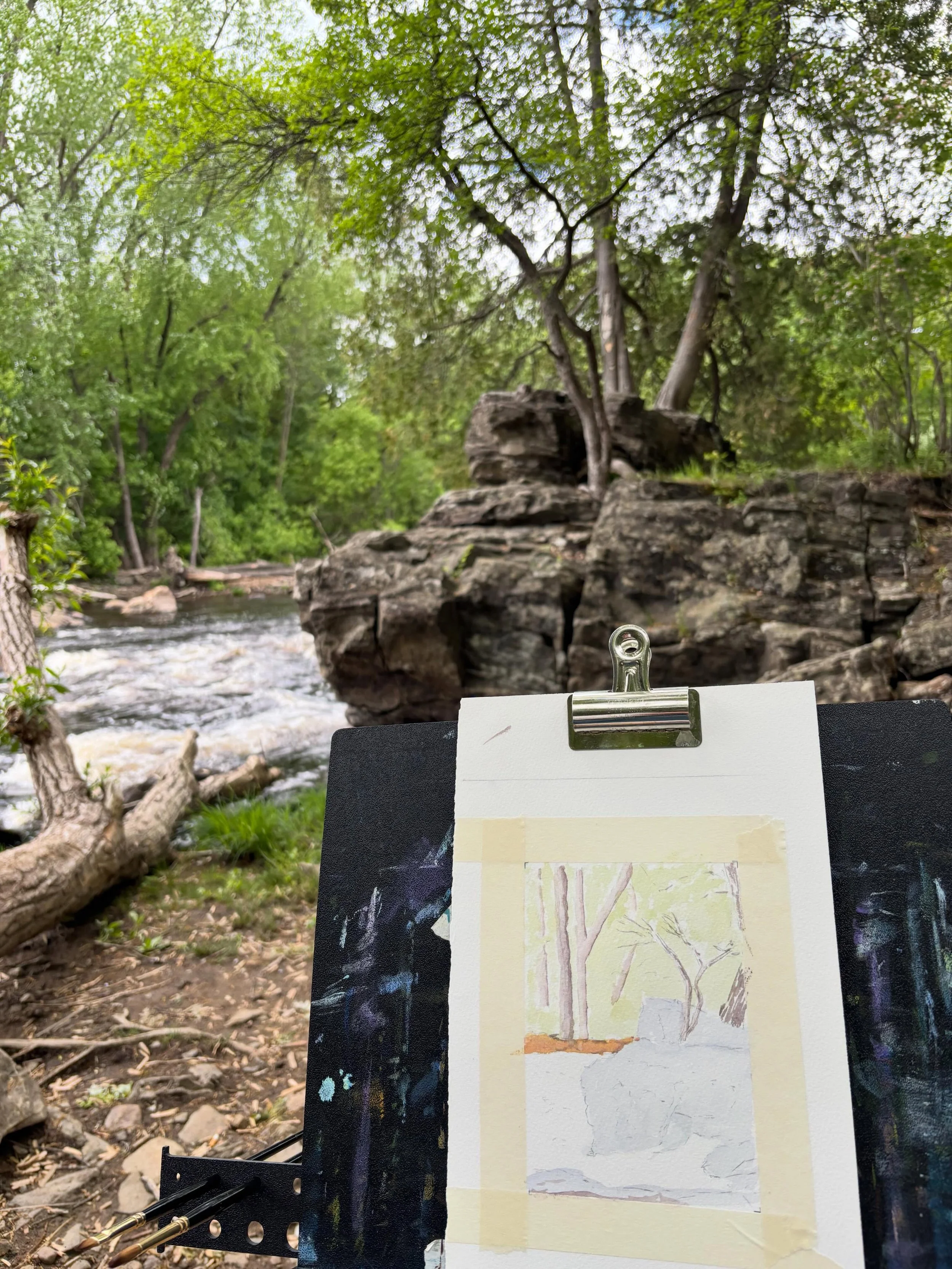 A nice day to be in the woods 

#watercolor #adirondackmountains #pleinair #davidcrowellfineart