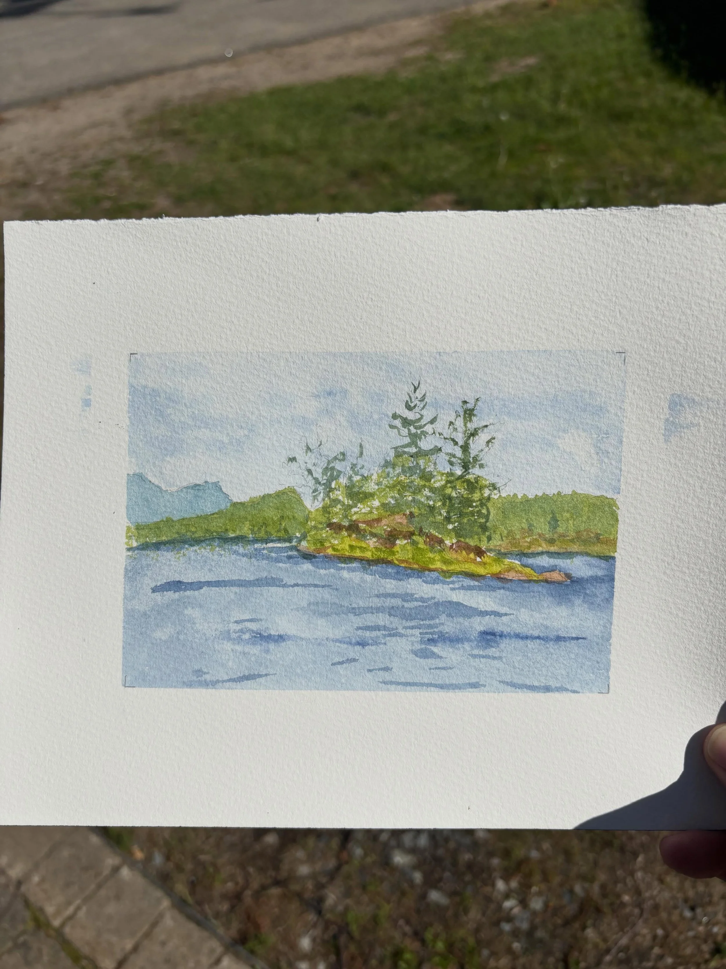 Just one today. On the Deer River.  #watercolor #adirondacks #pleinair #davidcrowellfineart

At Publisher&rsquo;s Invitational Paint Adirondacks