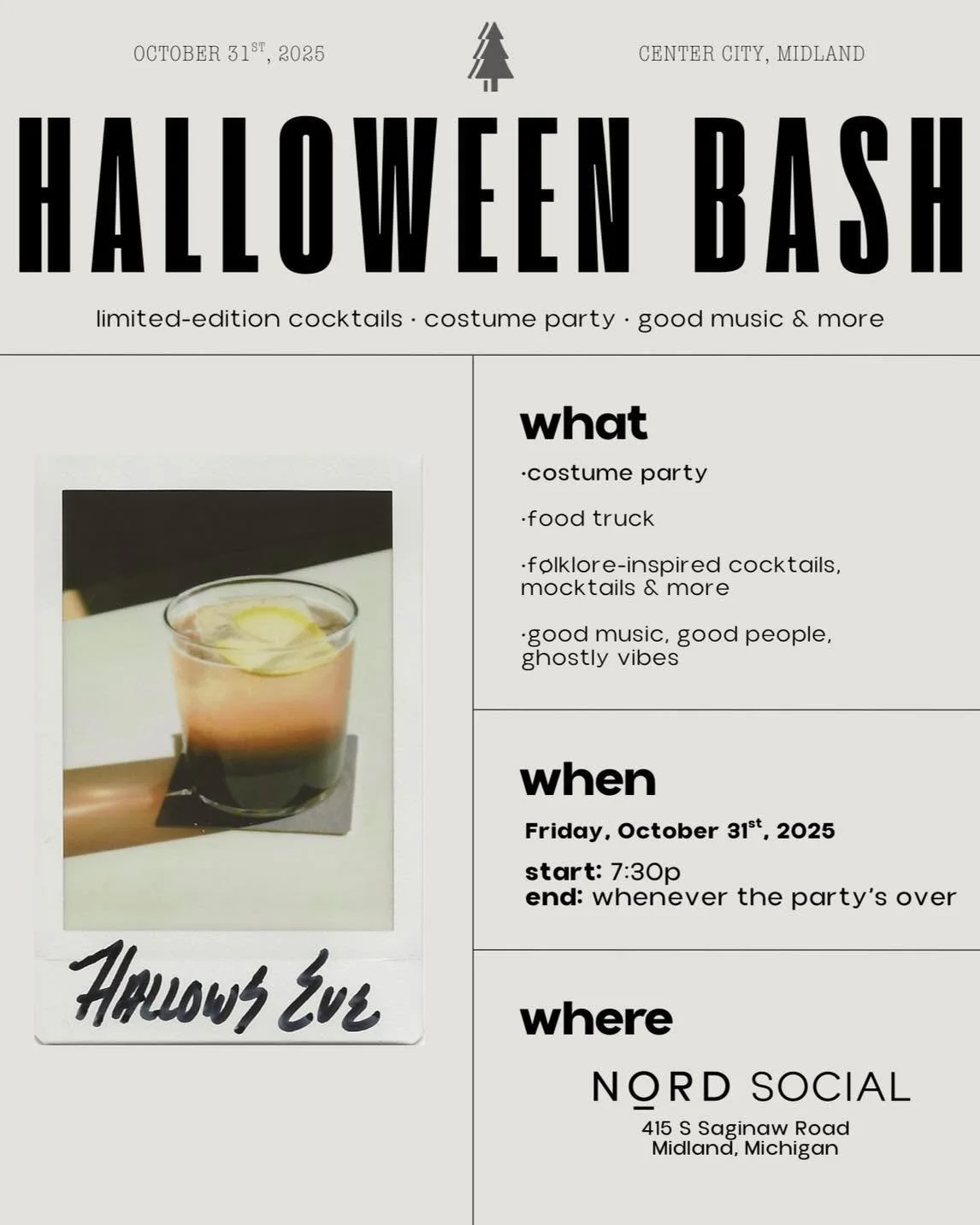we&rsquo;re throwing a haunted hallow&rsquo;s eve bash for you &amp; your friends, have you heard?👻

on October 31st, we&rsquo;ll be having an all-out party to dress up in costume to come hang with us.  featuring a carefully curated limited time fol