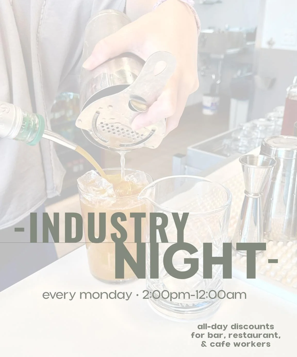 it&rsquo;s industry night &bull; open 2p-12a

Monday night football &amp; industry night. need we say more?

celebrating our industry as a community, Nord Social is offering all-day discounts on our entire menu to uphold the industry night tradition.