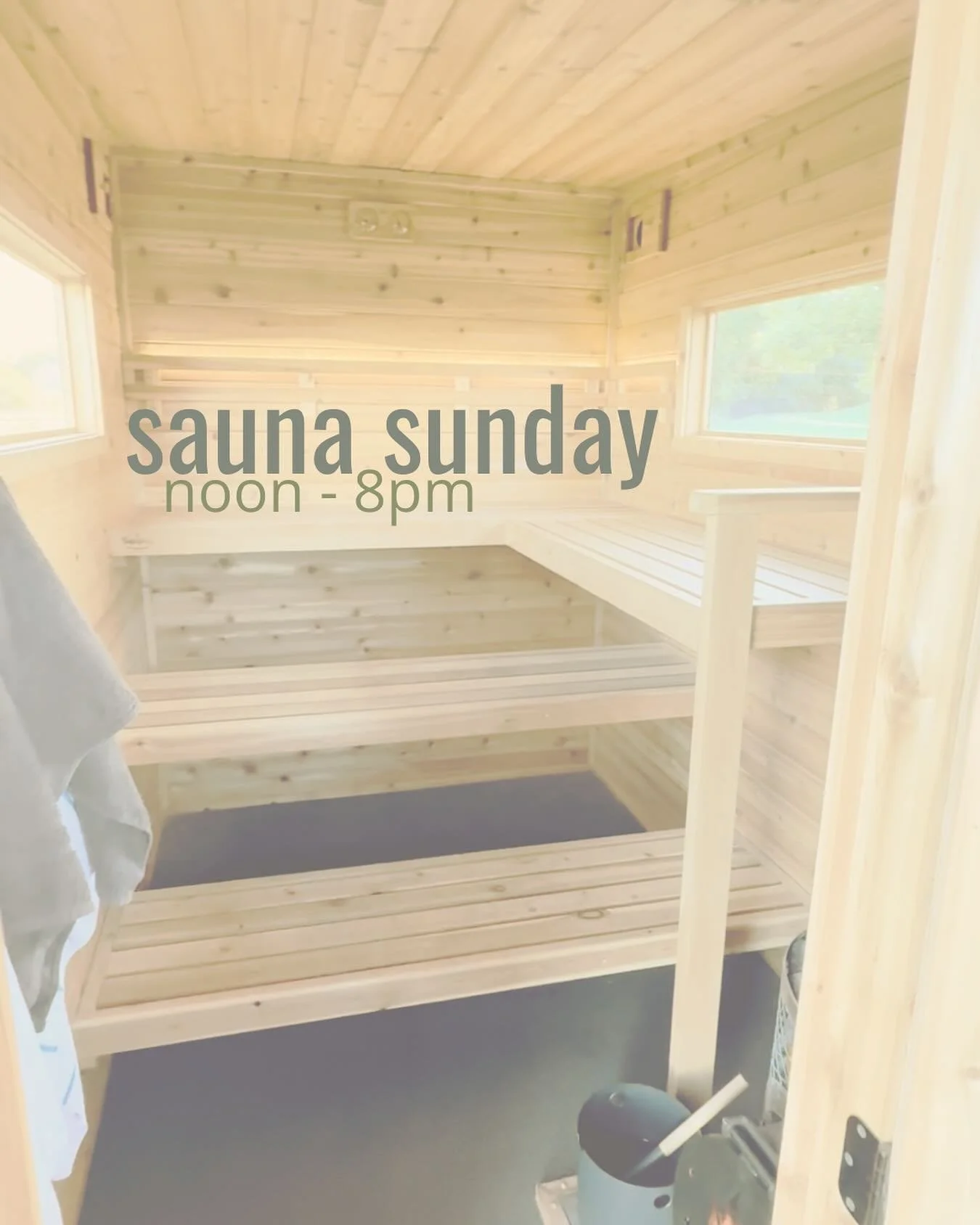 steam, sip, socialize, repeat. 
join us for a sauna this sunday for some warmth, good company, and the perfect reset before the week ahead. bring your robe, your swimsuit, and your friends. 
$10 for social club members // $20 for non-members
come an