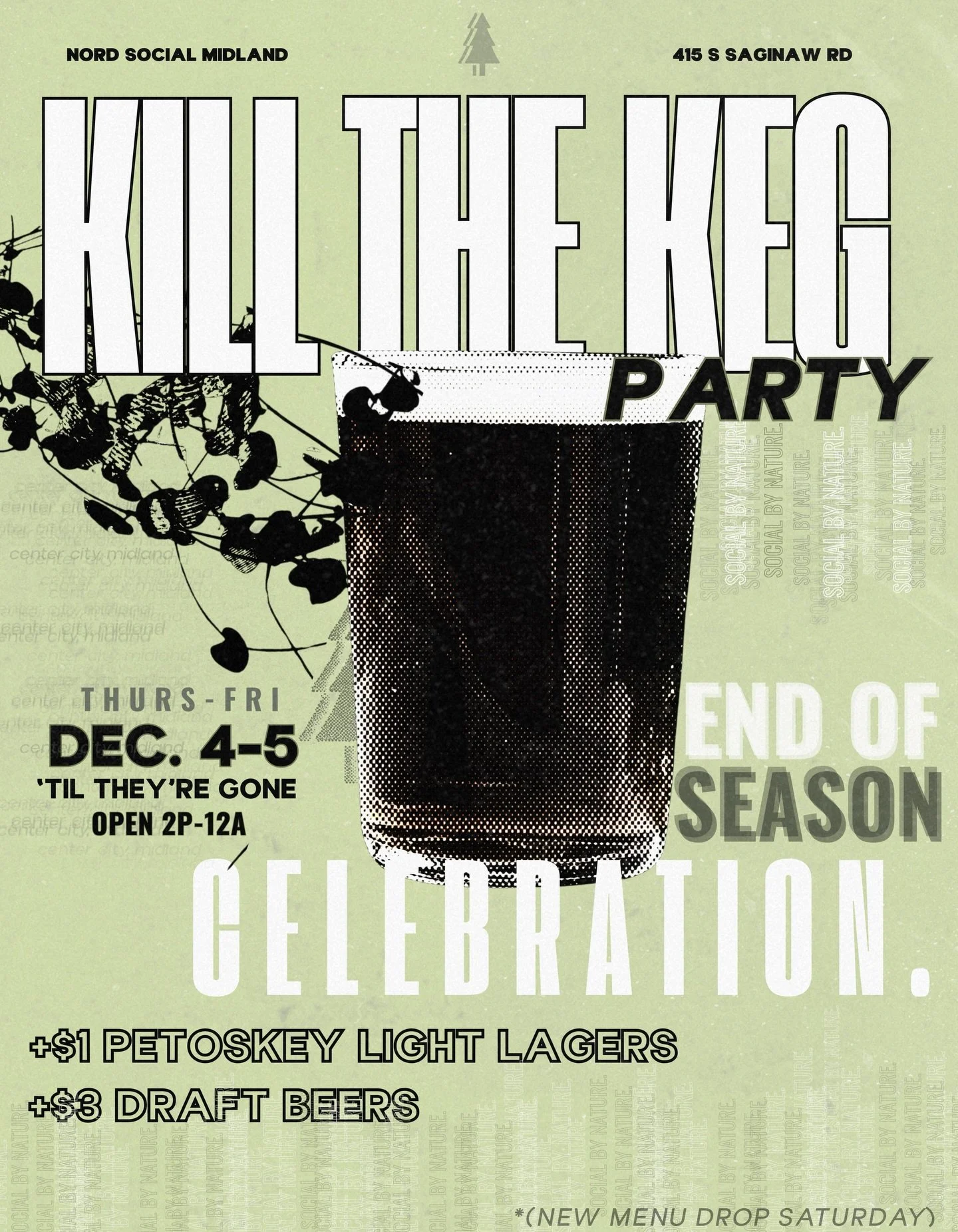 lets celebrate the wknd &amp; close of the szn. partying from 2p-12a today. it&rsquo;s the *last day* to try our original grand opening menu. steep draft beer discounts all day to make room for tmrw&rsquo;s Winter Yule Bash &amp; all new winter menu 