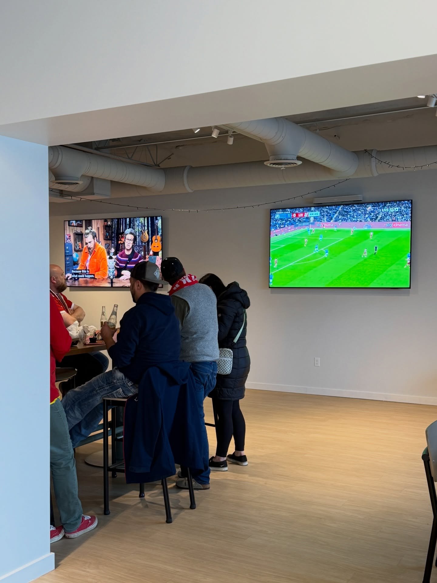 Saturday. snowy. cozy. open @ 9:30 for Brighton @ Liverpool matchday morning with hot coffee &amp; bloodies. puppy meet &amp; greet with an adoptable litter from MCPS from 12-5, full menu from 12-12 with our all new winter lineup. found a fav yet? ab