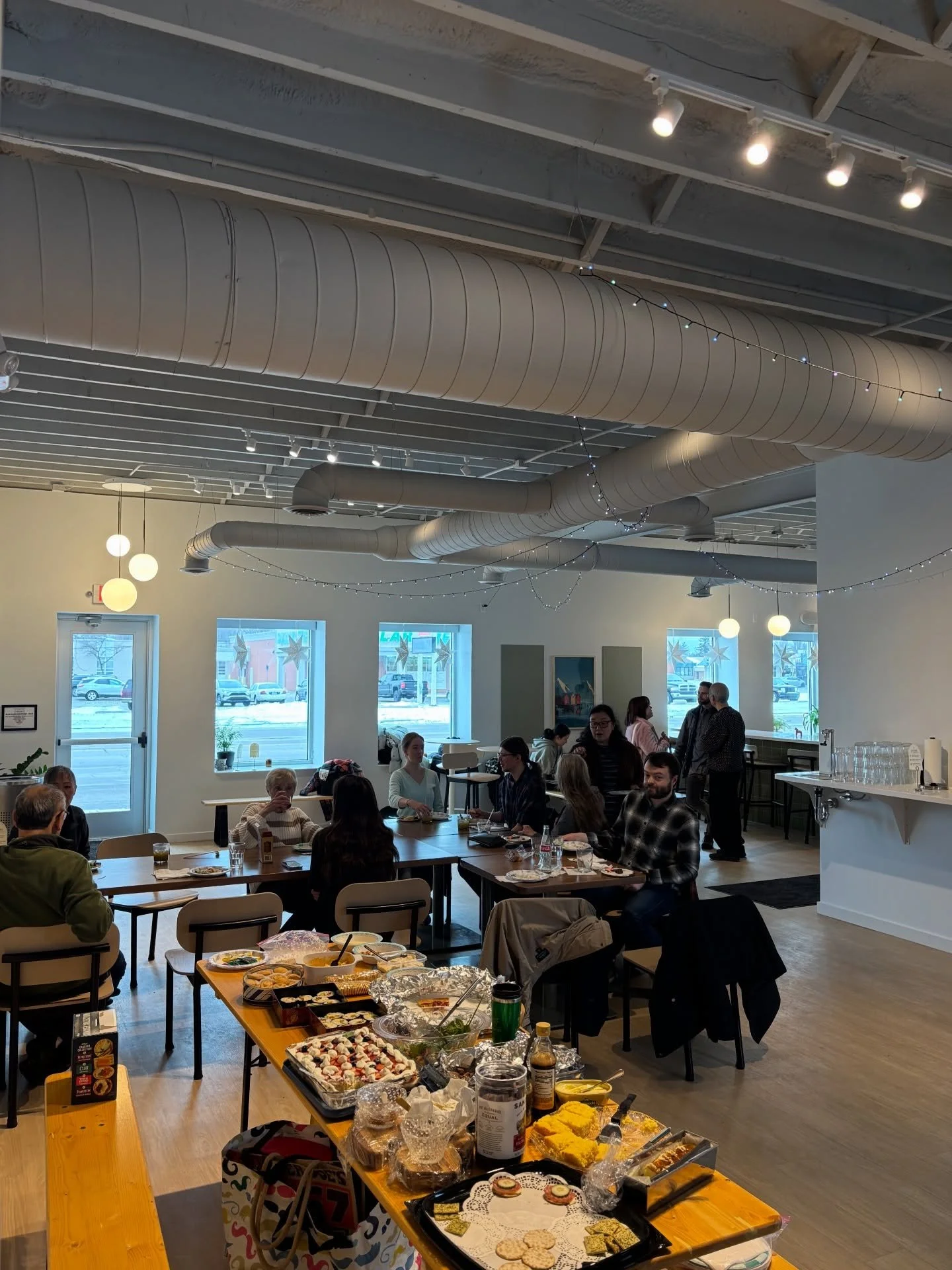 Yea, we took the big tree down - we&rsquo;re sad about it too. but it leaves us more room for lunches with co-workers &amp; friends😋 we&rsquo;ll always have a table for your food setup. open at 2 today.