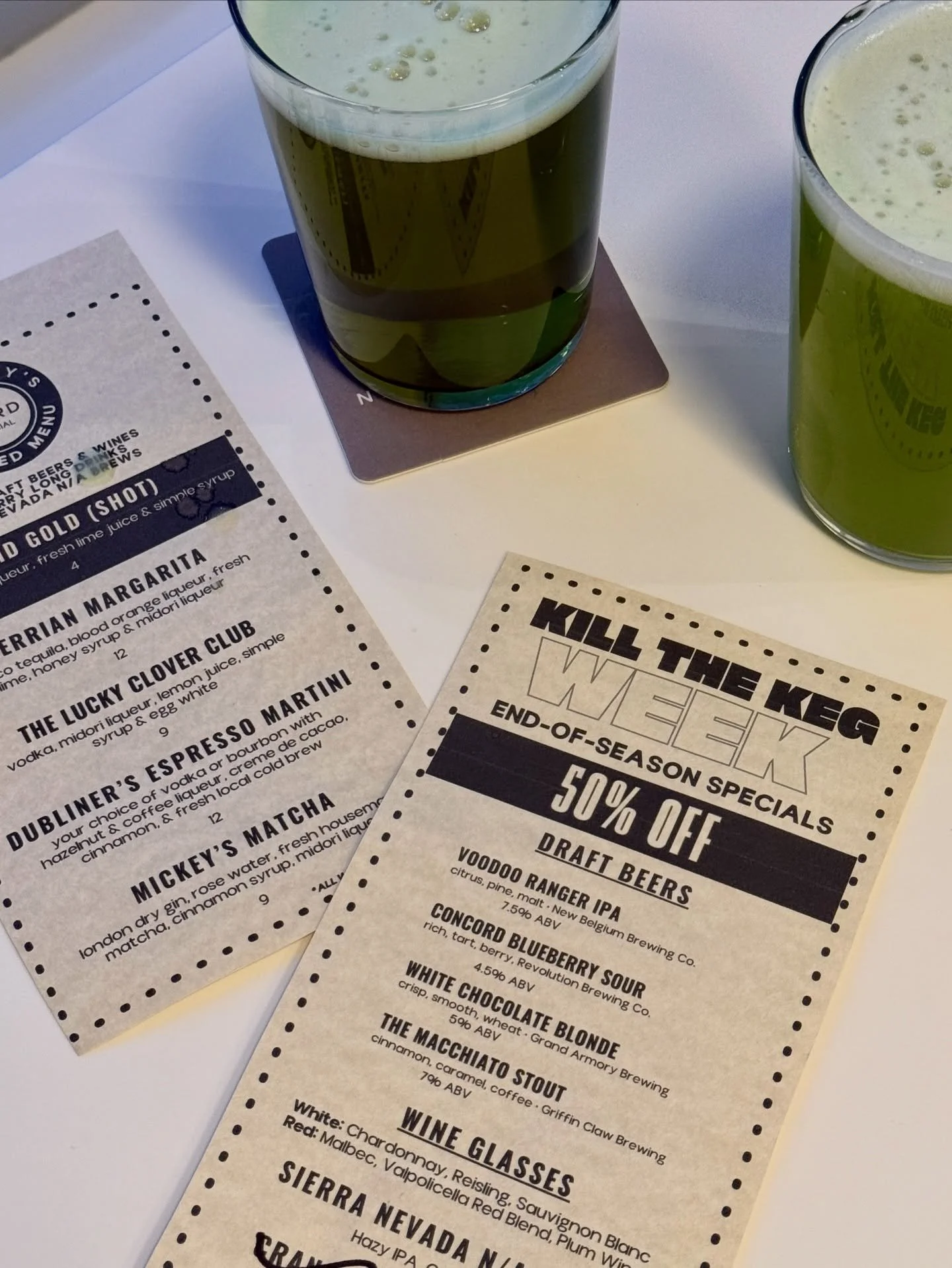 big day☘️ we know you aren&rsquo;t going to be at work for long. stop in and finish these kegs. we can&rsquo;t do it alone. or try something else green! open at 2.