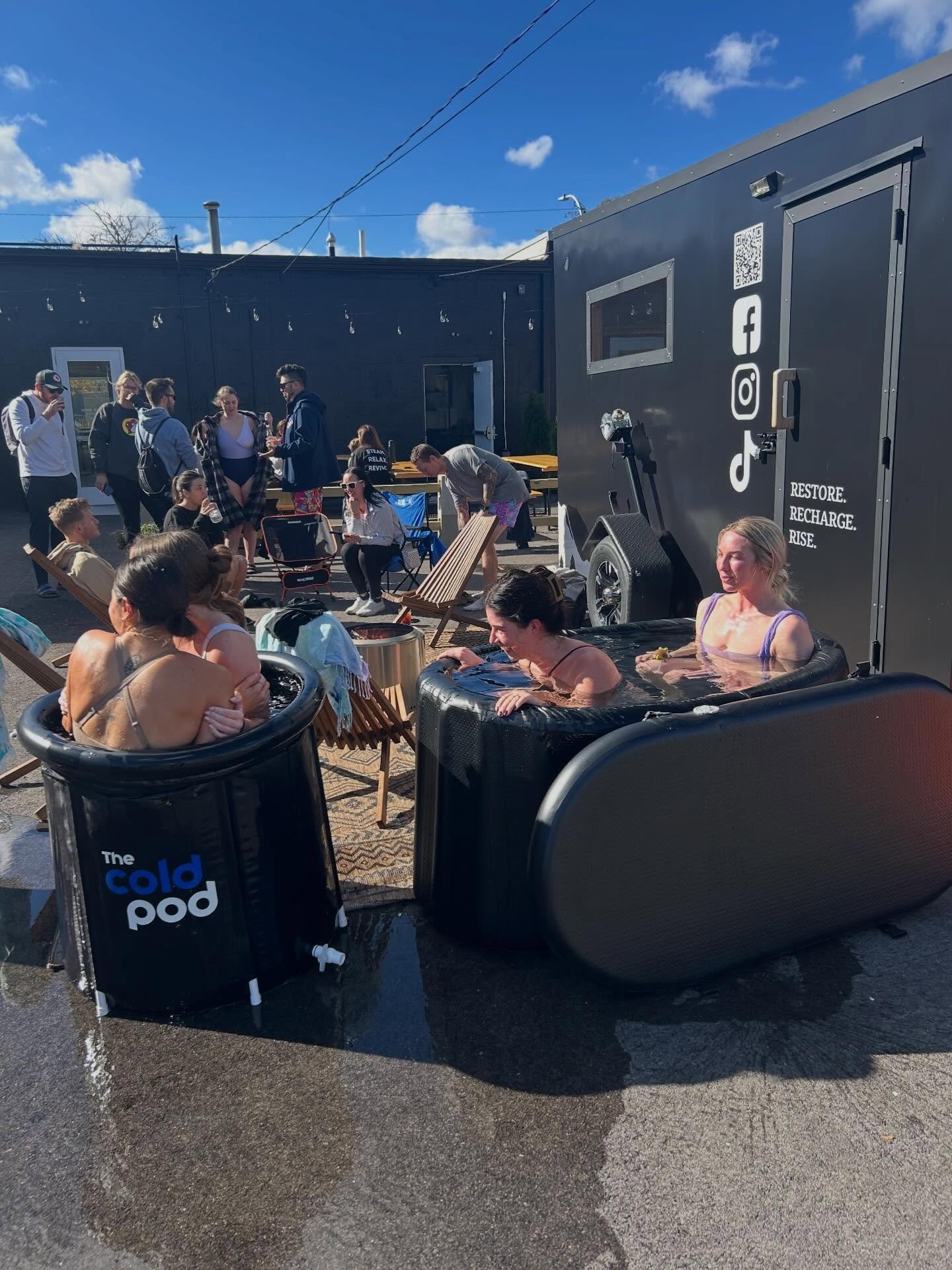 the mobile sauna is back this sunday from noon-6p with @bloomfromwithin.saginaw in the afternoon. grab your crew for some social wellness. there will be no sunday scaries in sight.