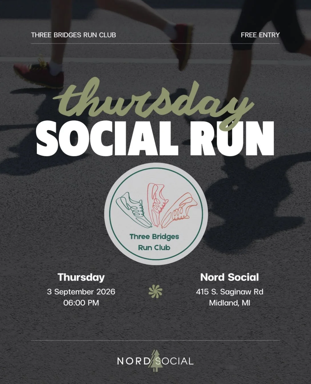 we&rsquo;re excited to partner with the local Three Bridges Run Club next Thursday 9/3. it&rsquo;s a 5k run (or walk) followed by an opportunity to grab a drink and hang out. all are welcome.

we hear their club name comes from the three pedestrian b