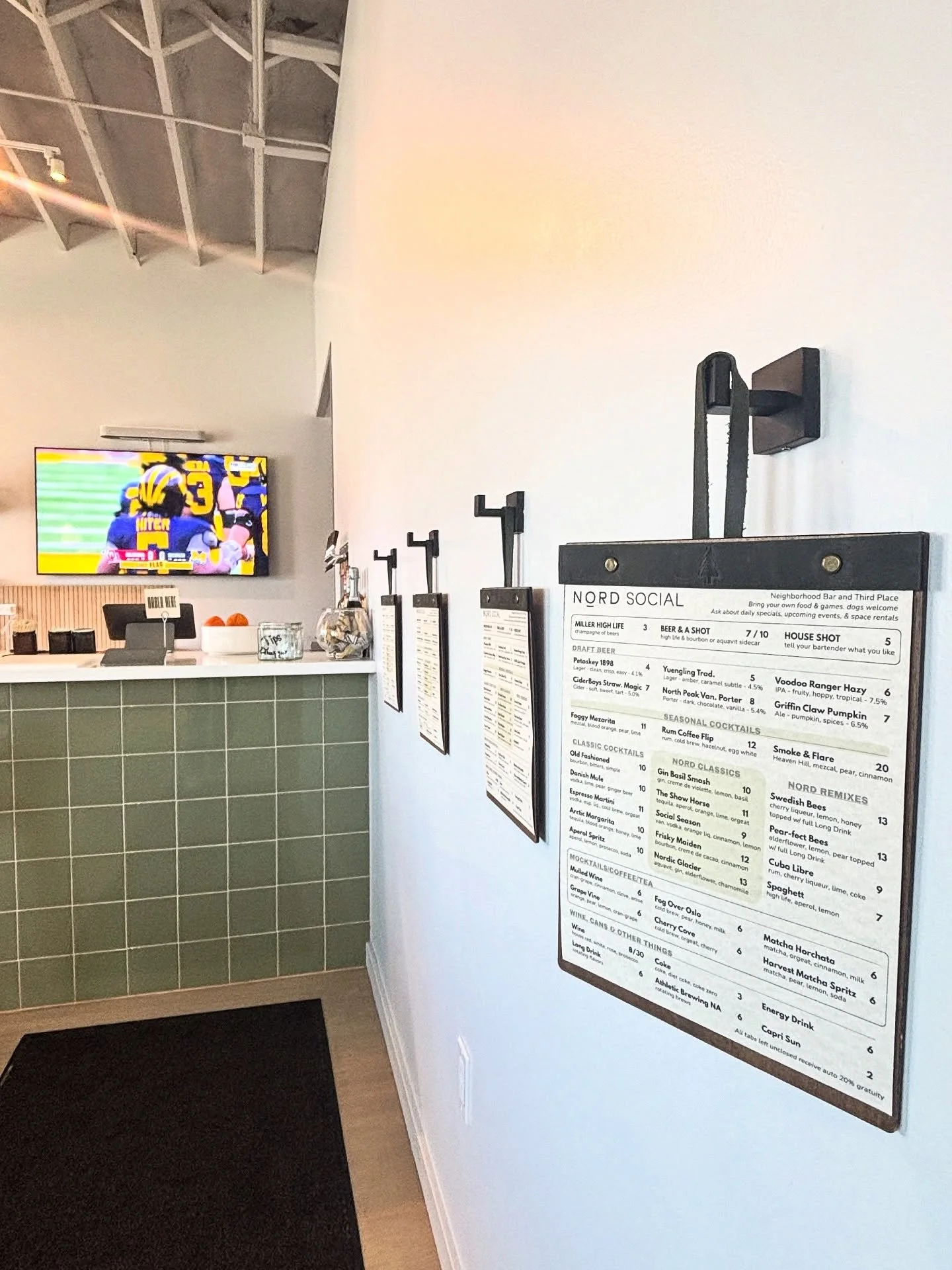 happy saturday! college football on. NEW menus up. with some old favorites back if you haven&rsquo;t been in yet. bring some lunch by, we&rsquo;ve got the beer and cocktails.