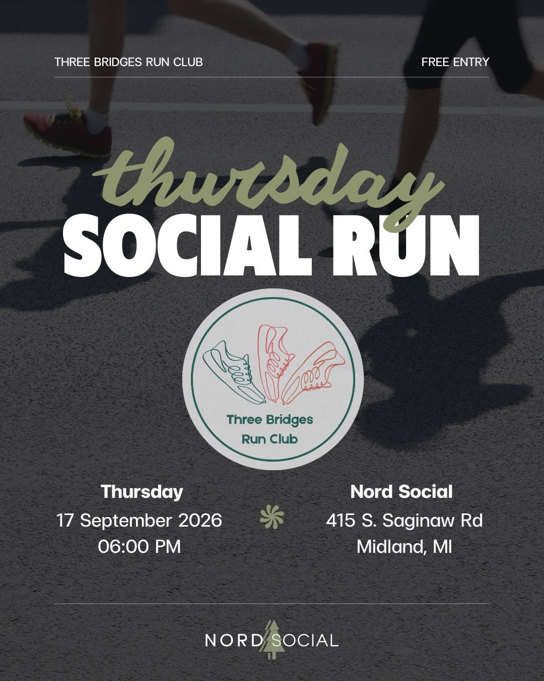 social run w/ @threebridgesrunclub is back this thursday 9/17 at 6p. run, walk, hang out after, meet some new people, order in food, stay for the lions game at 8.