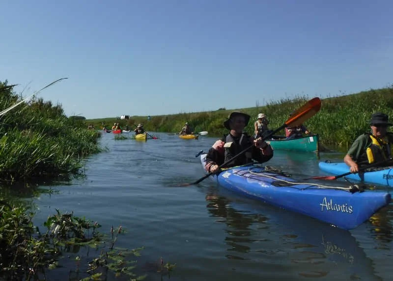 On the Rother in Kent - Paddling on the River Rother from Bodiam Castle to Rye, Sept 2019. We had a very late start due to a prolonged car shuttle at the start of the day, resulting in some paddlers turning back to retrieve their cars from the start 