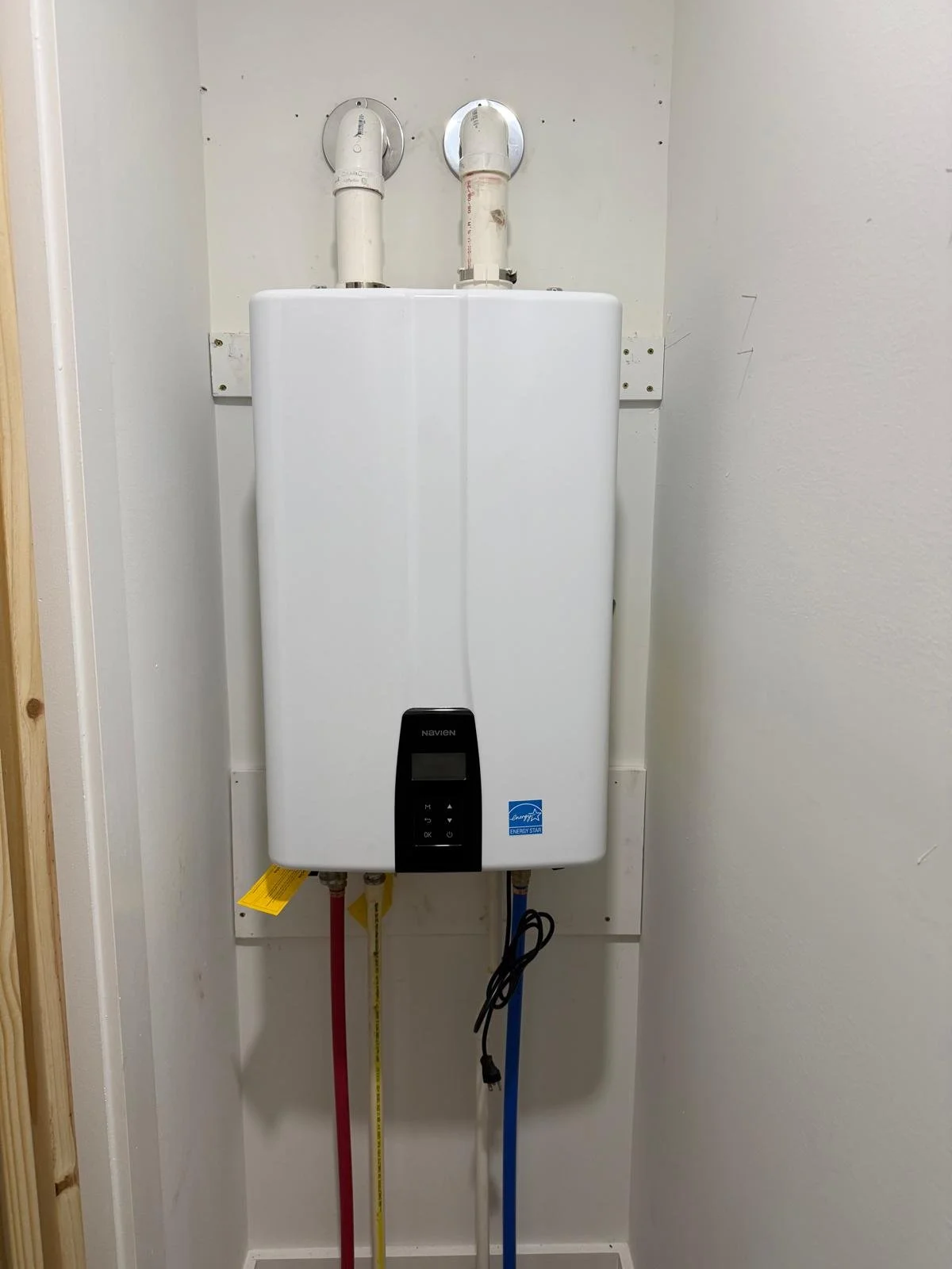 Gas tankless water heater installation