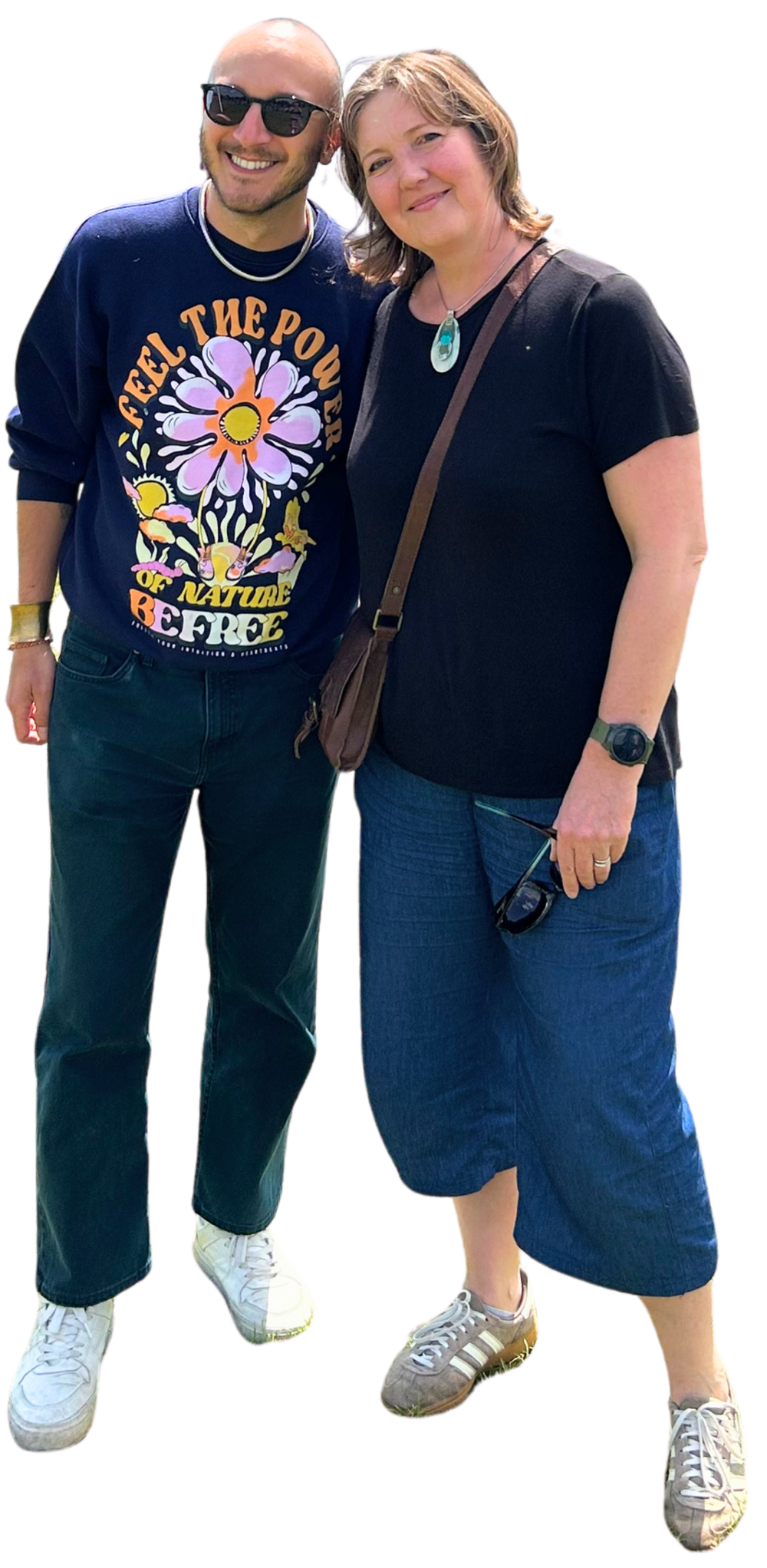 Jack Ravi and Jane Chipp standing together, smiling