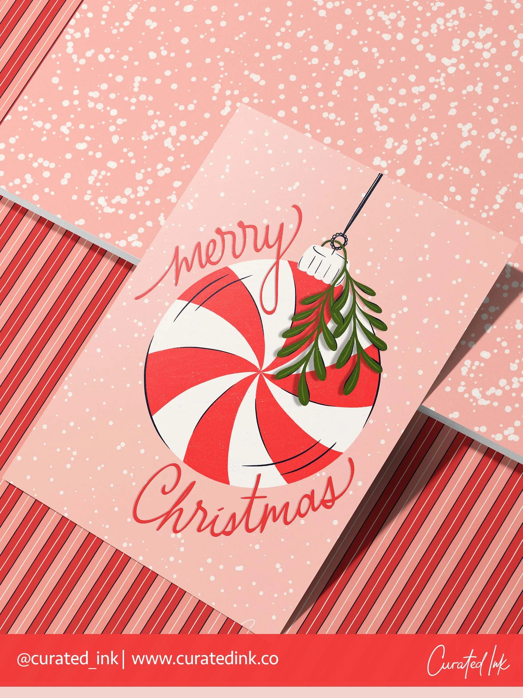 BT25-A1360 Pink Red Ornament