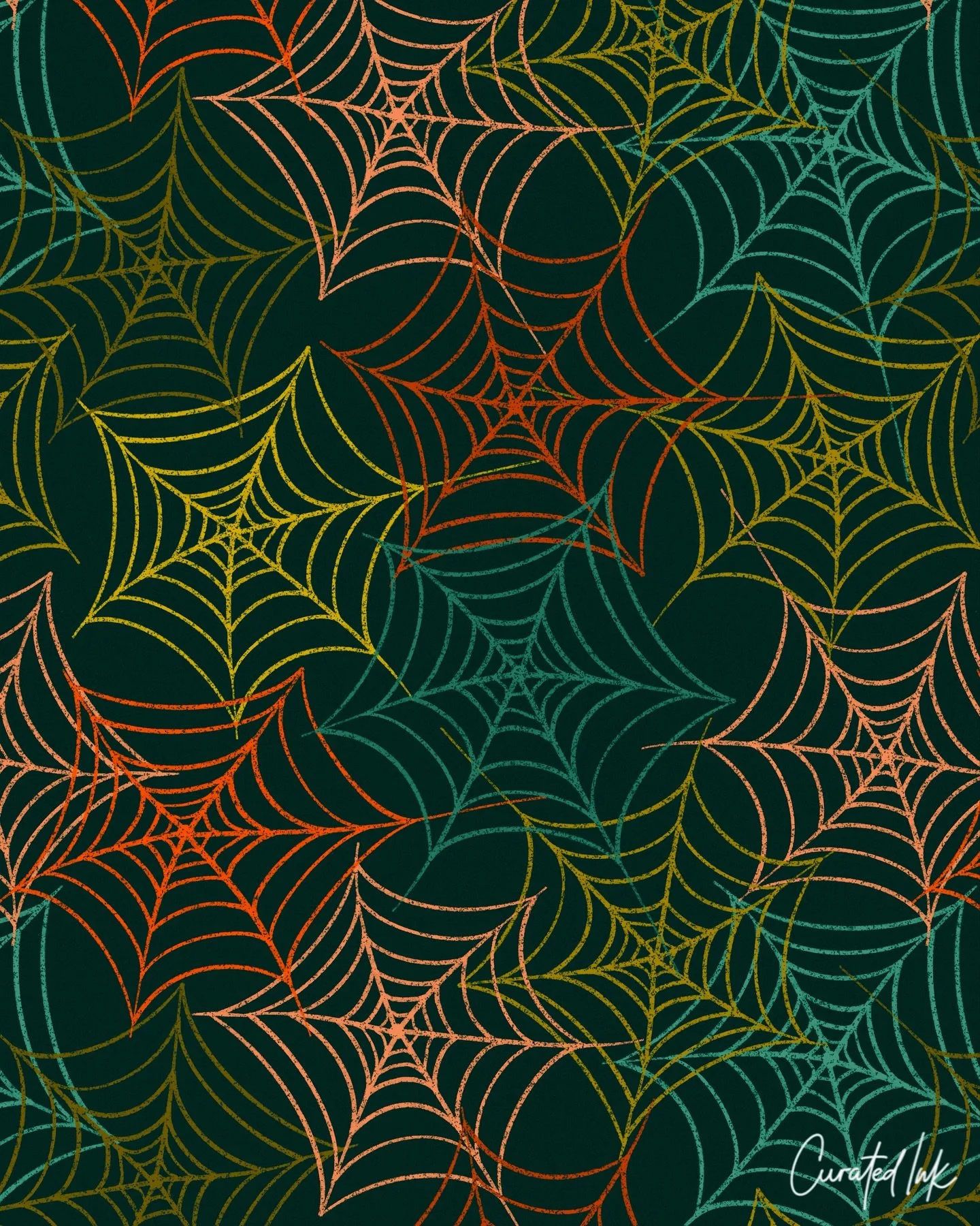 Colorful spiderwebs…that I think are just asking to become a gift bag!  Will have to create a mockup for it!
Sassy spiders for #galoweenartchallenge2025 hosted by @chanellkristen @daniellechandlerdesign @lack.studio @lisabarlowillustrates @li