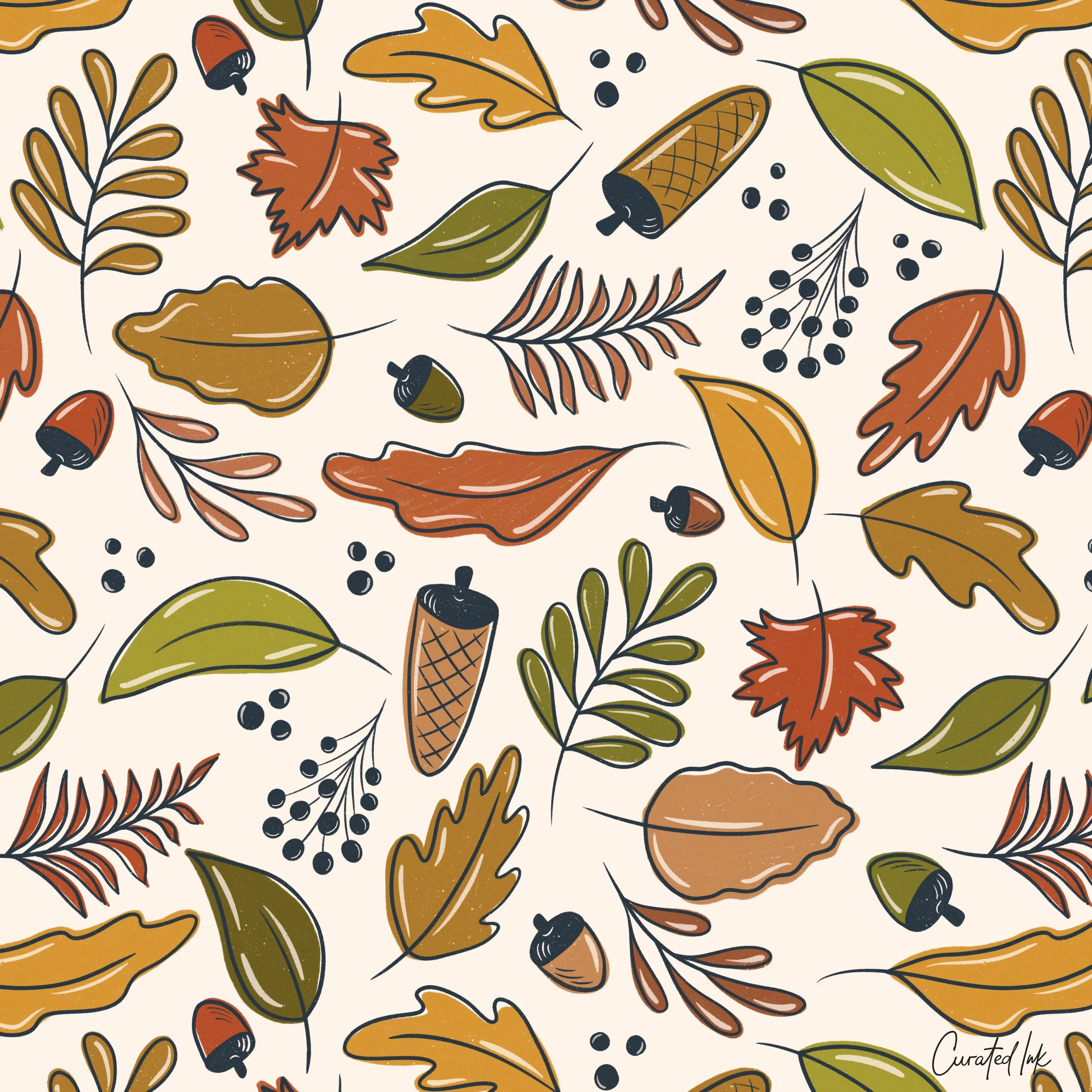 Autumn Cascade - Leafy Fun - Curated Ink.jpg