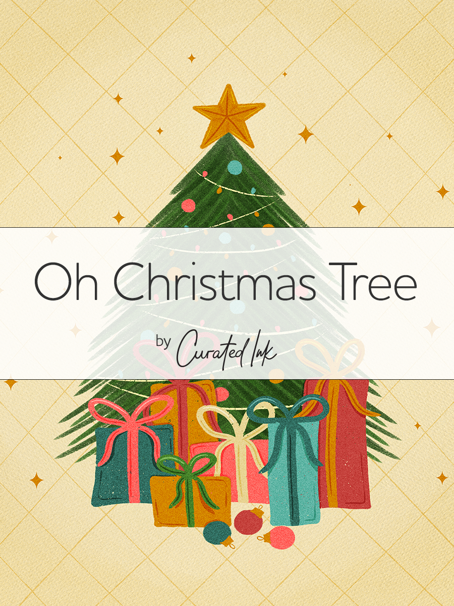 Oh Christmas Tree cover page link to full illustration collection