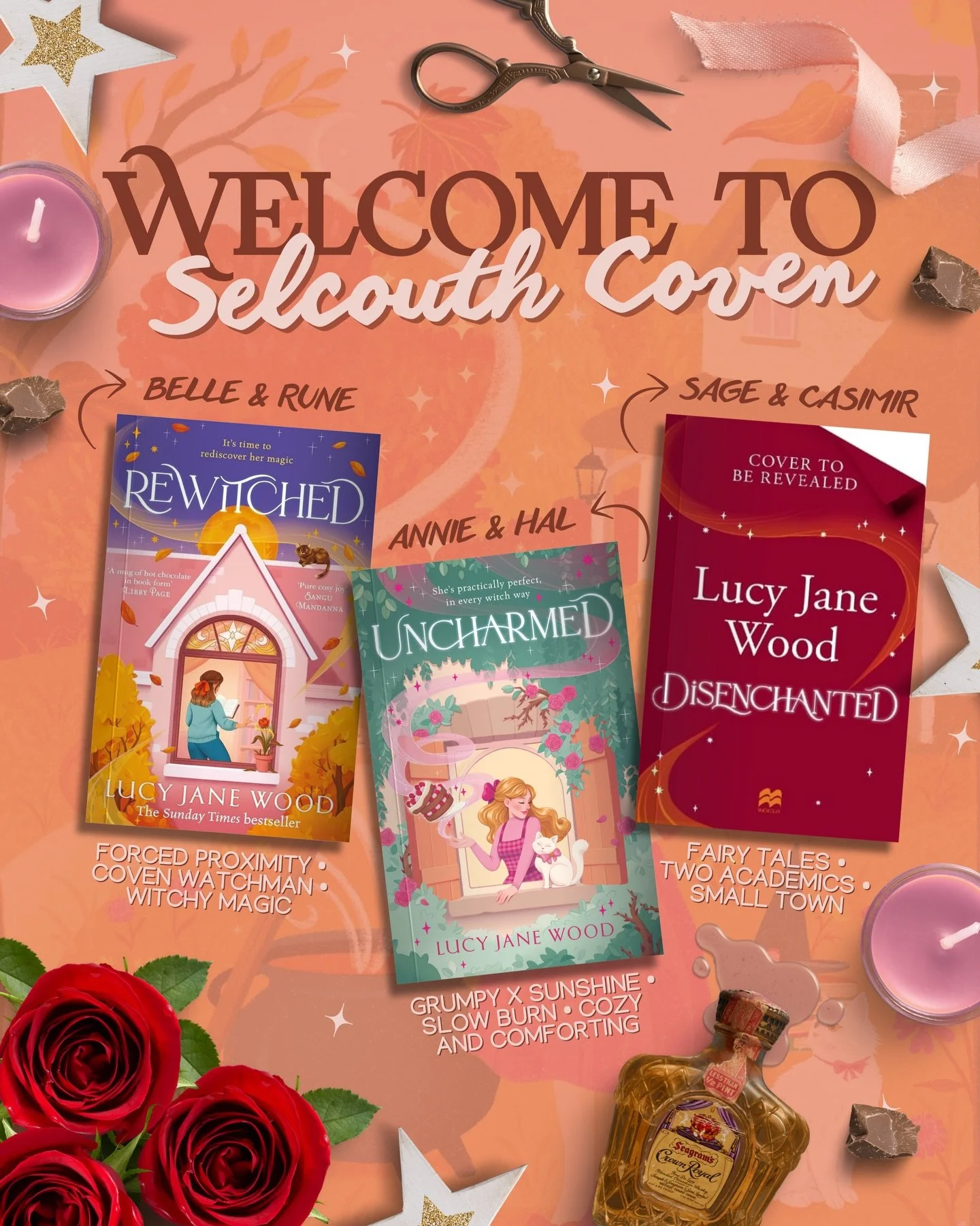 A little bookshelf reintroduction for 2026 ✨ Selcouth coven, where the regard for health and safety is alarmingly low, but 90s nostalgia and magical cosiness is high! 💫⚡️

If you&rsquo;ve been wondering where to start with my books, I always recomme