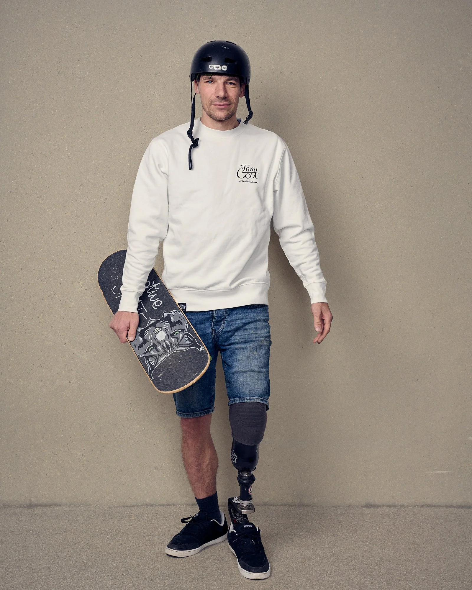 Thomas Winkler, Skateboarder with Leg Prosthesis Adaptive Skate (from my Skater Portraits Series)