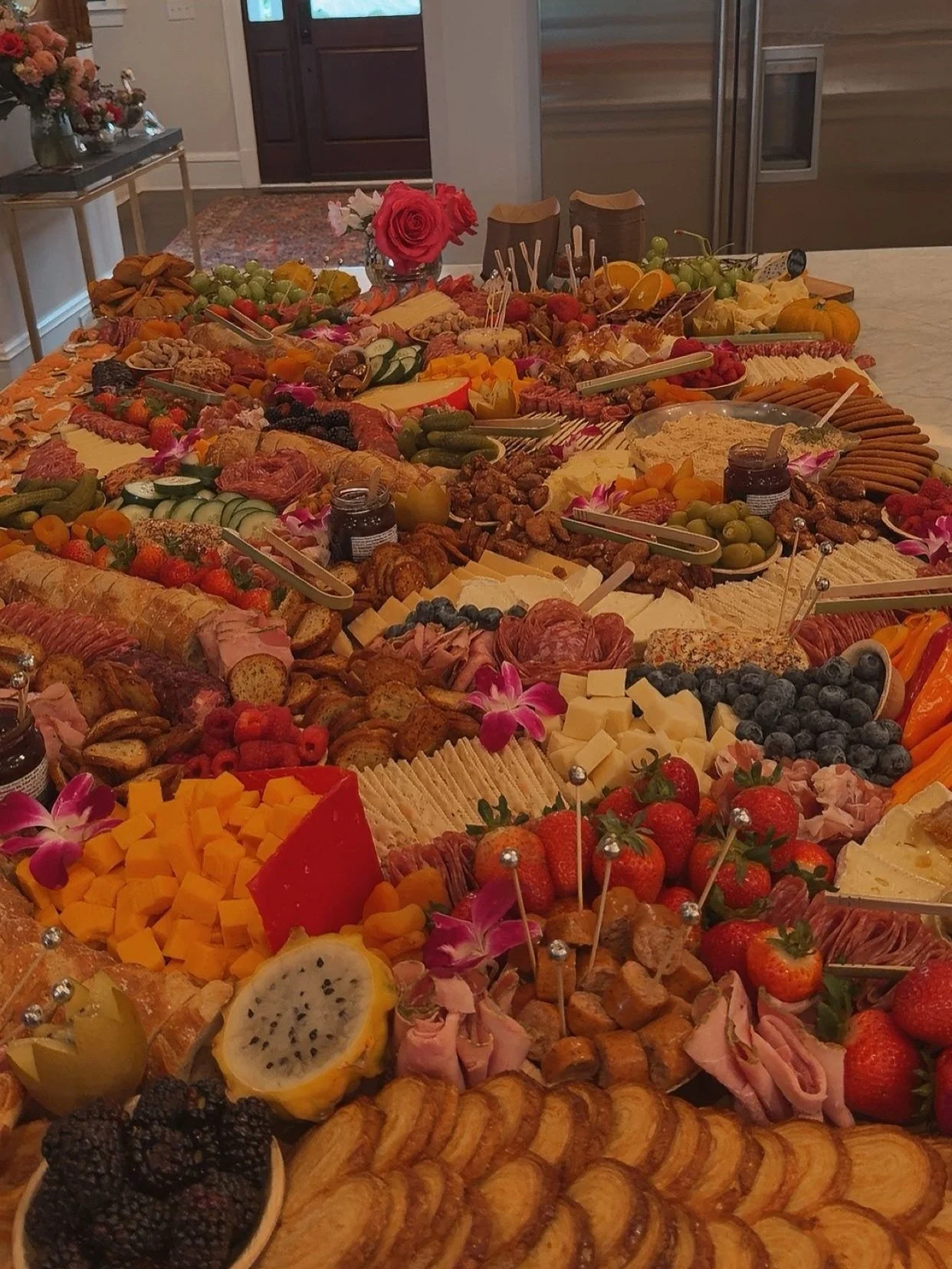 Still swooning over this stunning spread I created &mdash; it was everything for such a beautiful 50th birthday celebration! ✨🥂 Loved bringing this vision to life and watching everyone enjoy every bite 💕#CharcuterieGoals #GrazingTableMagic #50thBir