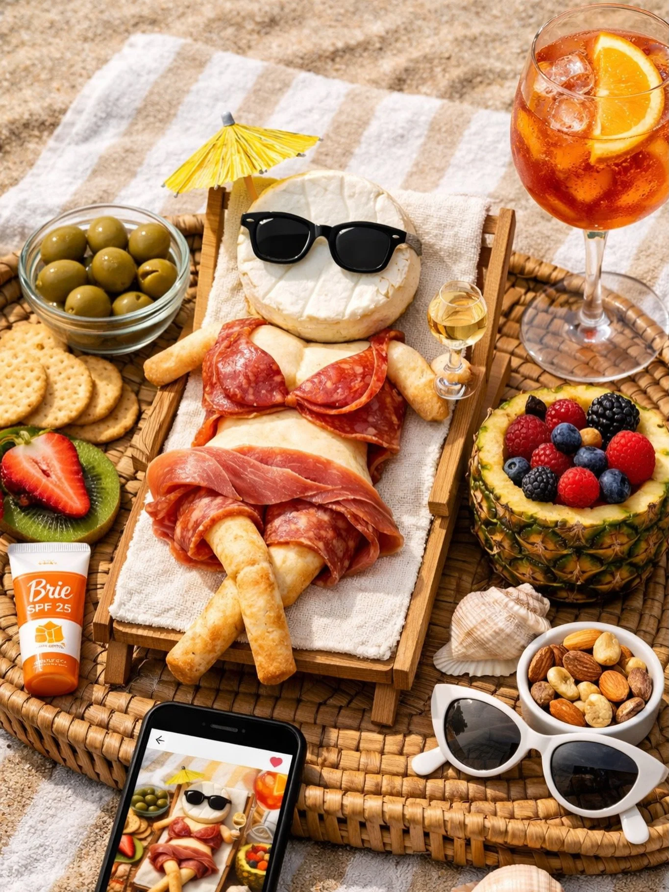 No time for cooking this summer&hellip; we&rsquo;re on a strict charcuterie-only diet until further notice. Cheese = protein, fruit = vitamins, crackers = balance. Sounds healthy to me. ☀️🍓🧀