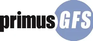 Primus GFS logo with black and blue text on a white background.