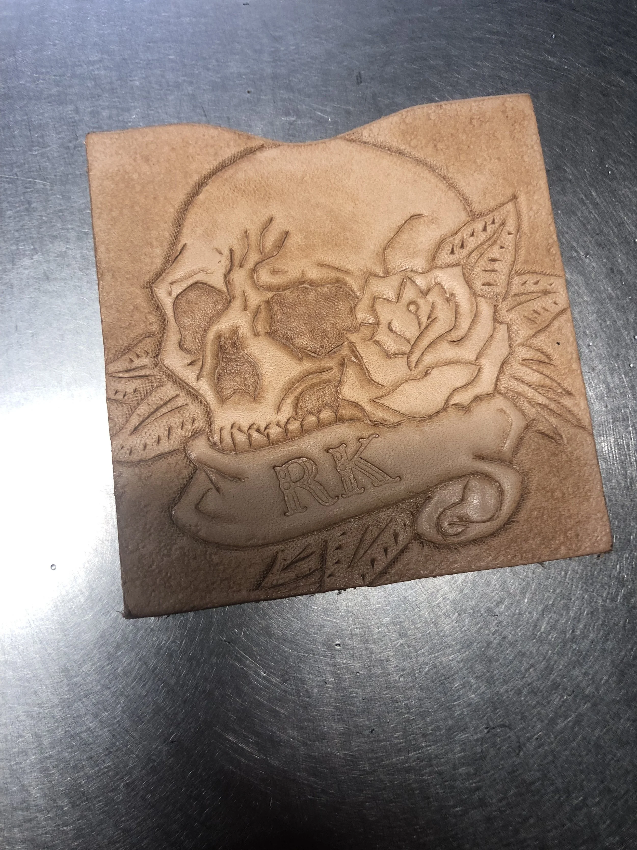 Hand Tooled Wallet w/ Initials 