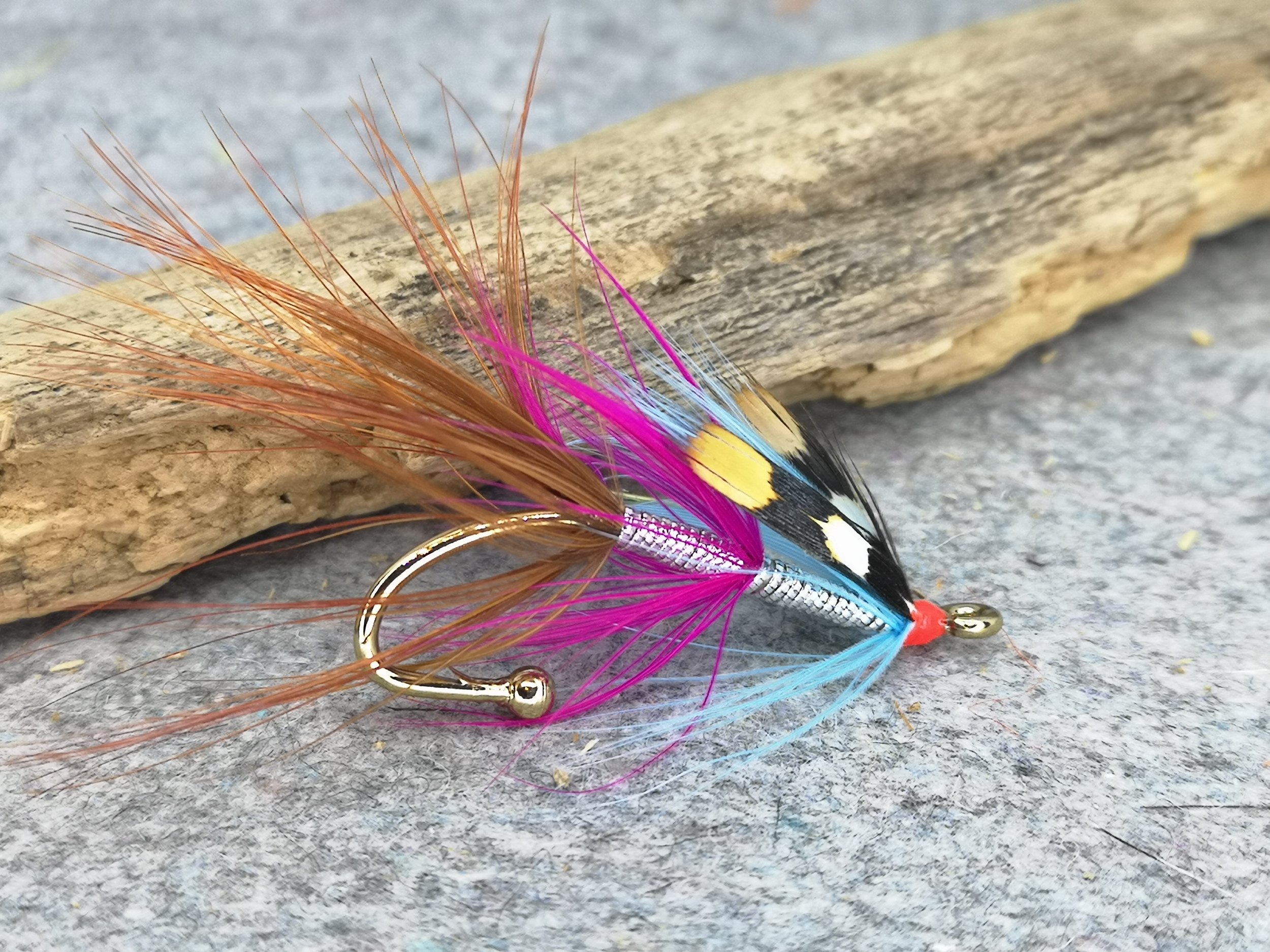 Wilkinson Shrimp Salmon Fly Brooch Hat Pin (1).jpg