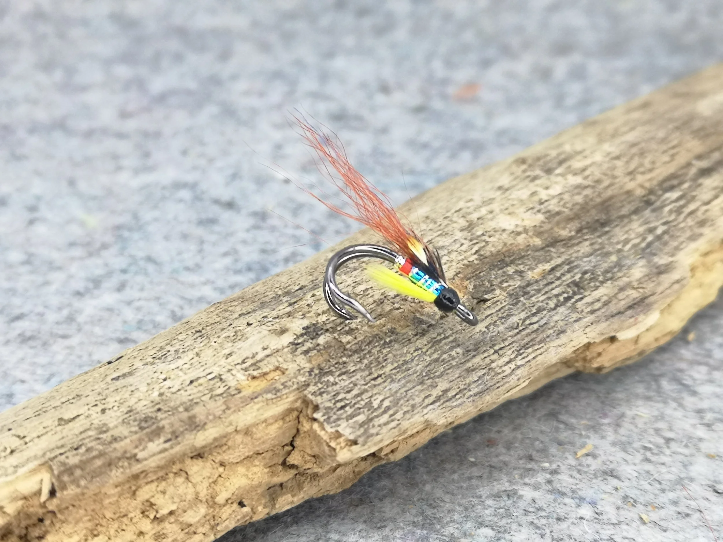 Blue Angel Micro Salmon Flies Tied on Partridge Nordic Tube Double Hooks