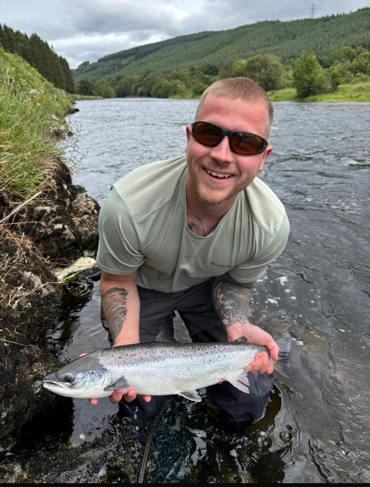 Scottish Salmon caught on the ally shrimp