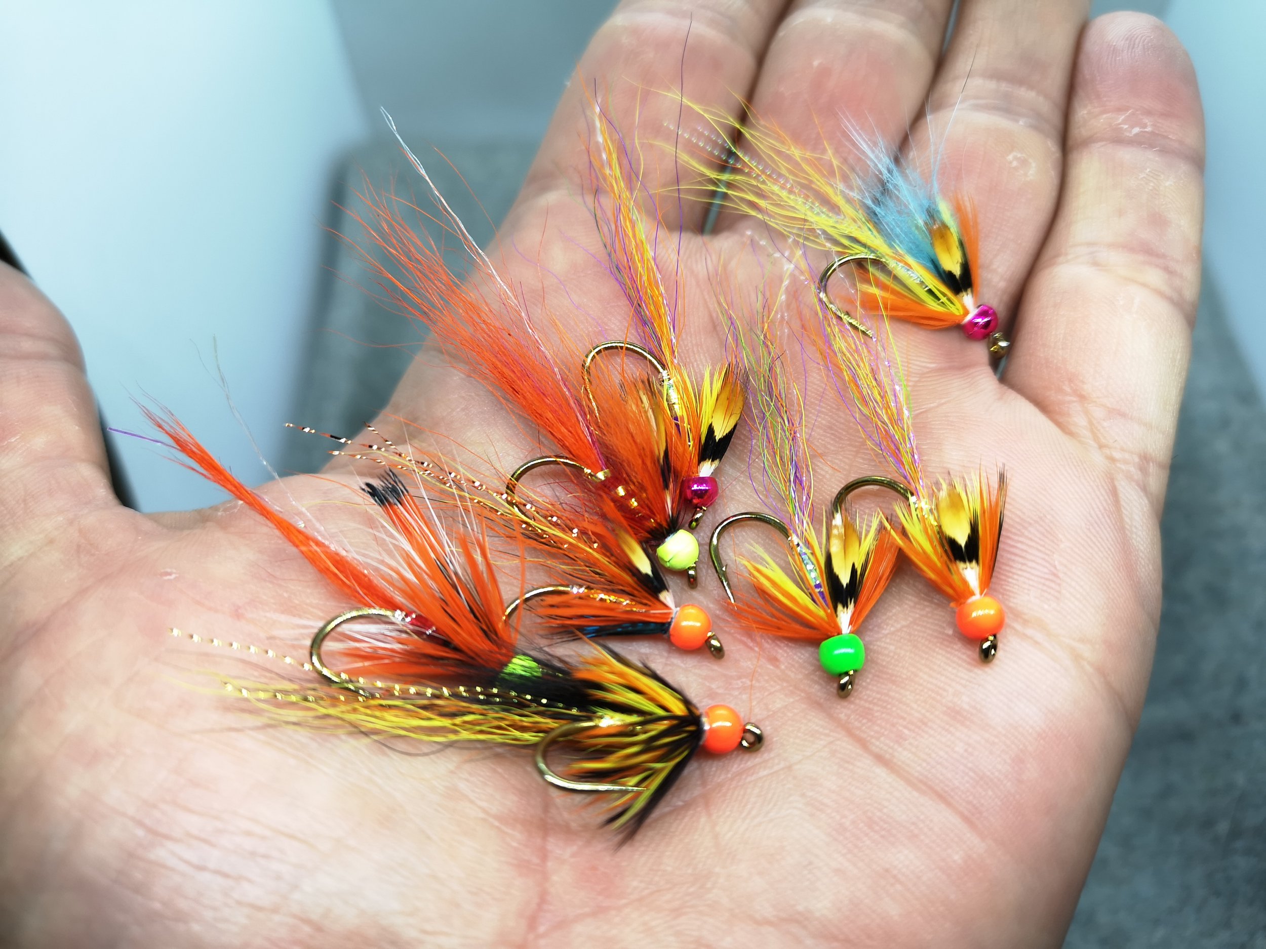 bead head salmon flies