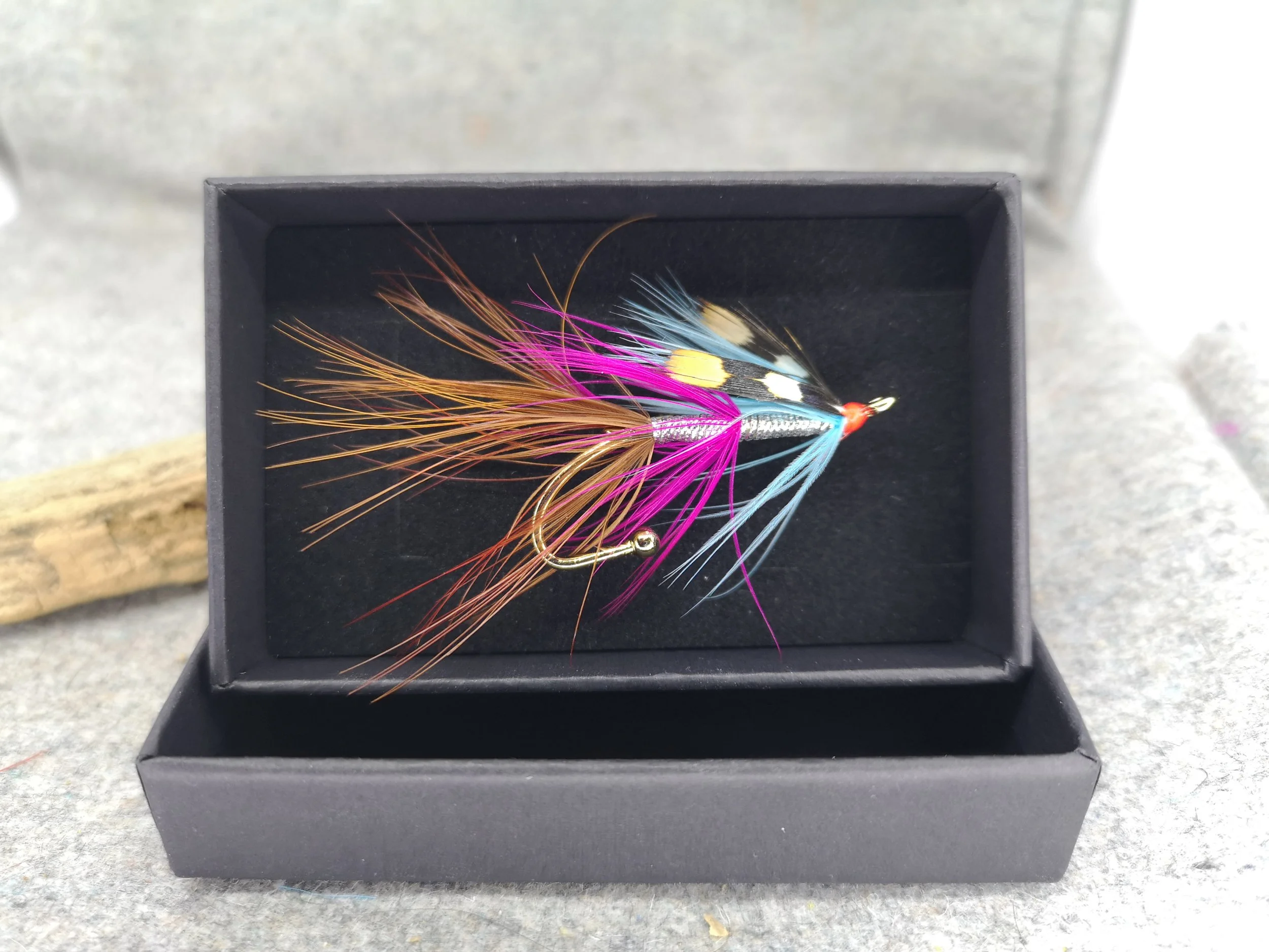 Wilkinson Shrimp Salmon Fly Brooch Hat Pin (2).jpg