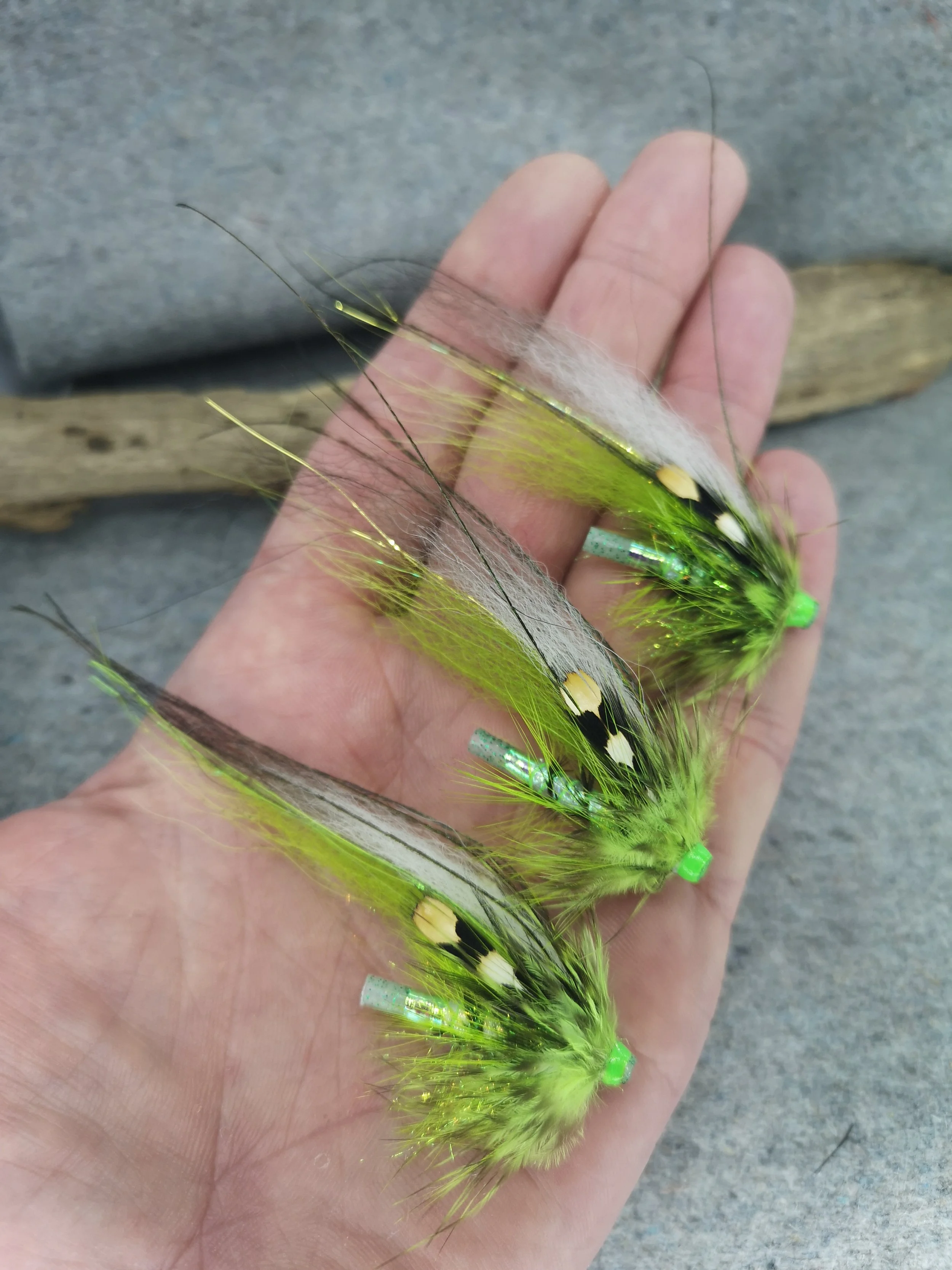 Gray and Green Scandi Style  Salmon Tube Flies (7).jpg