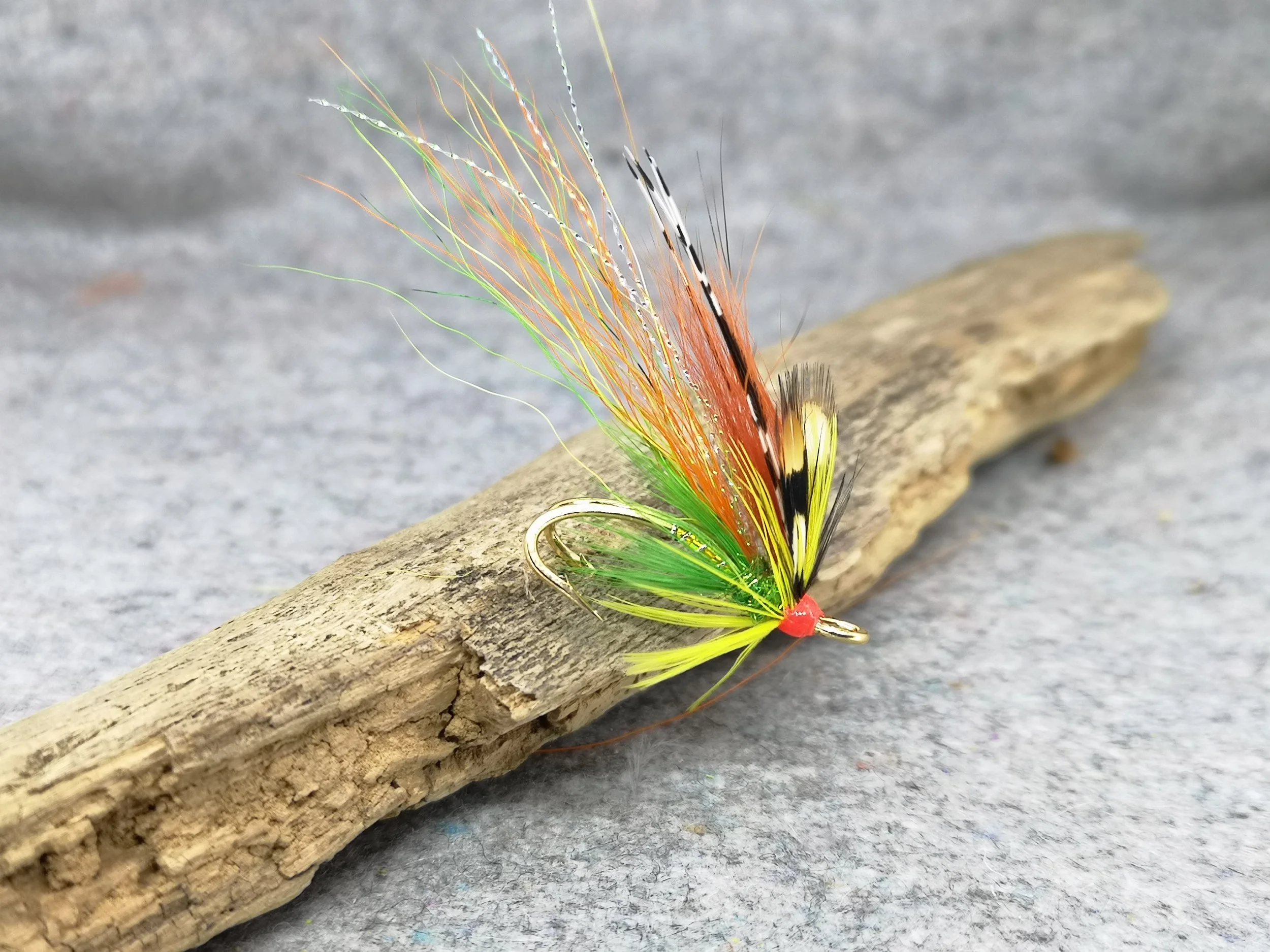 Green Highlander Flamethower Salmon fly for salmon fishing (1).jpg