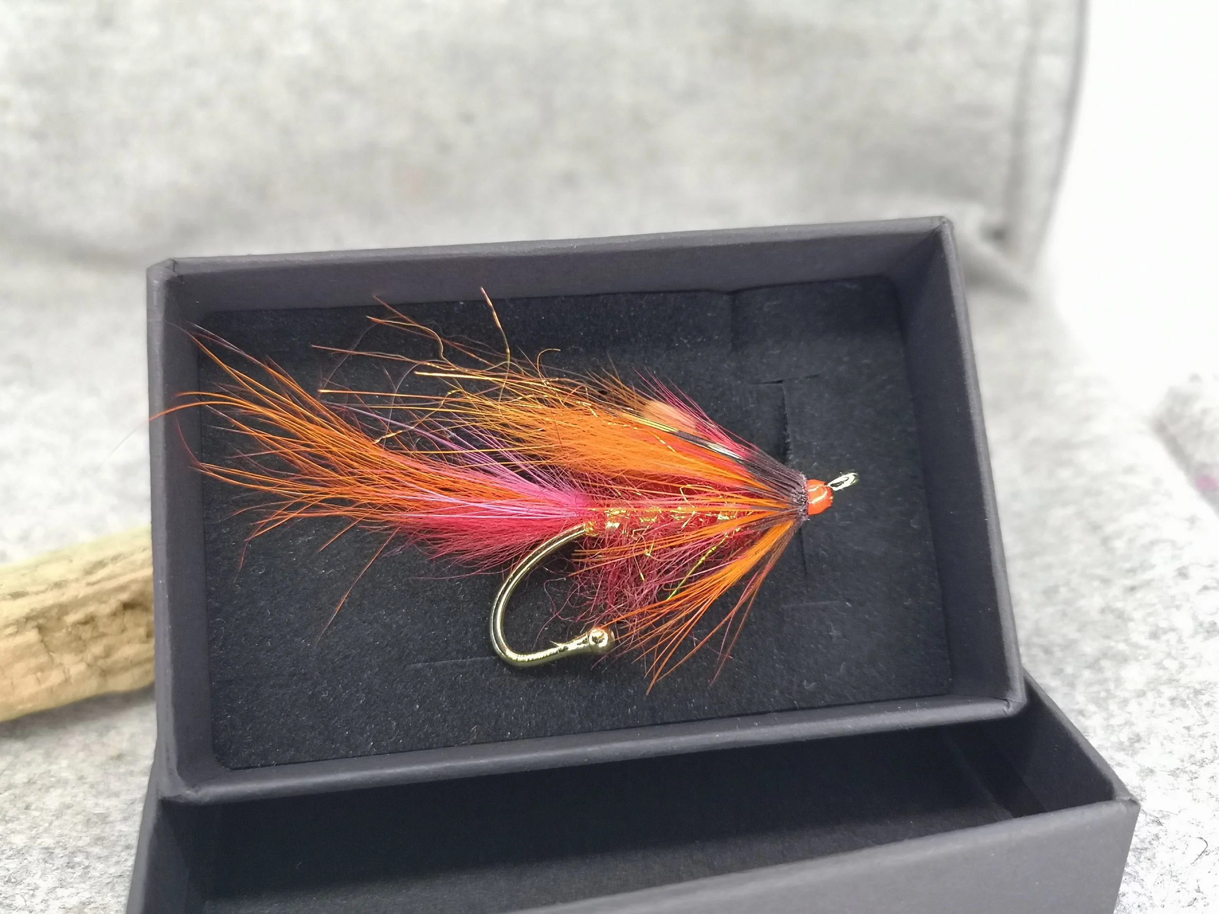 Calvin Shrimp Salmon Fly Brooch Hat Pin (1).jpg