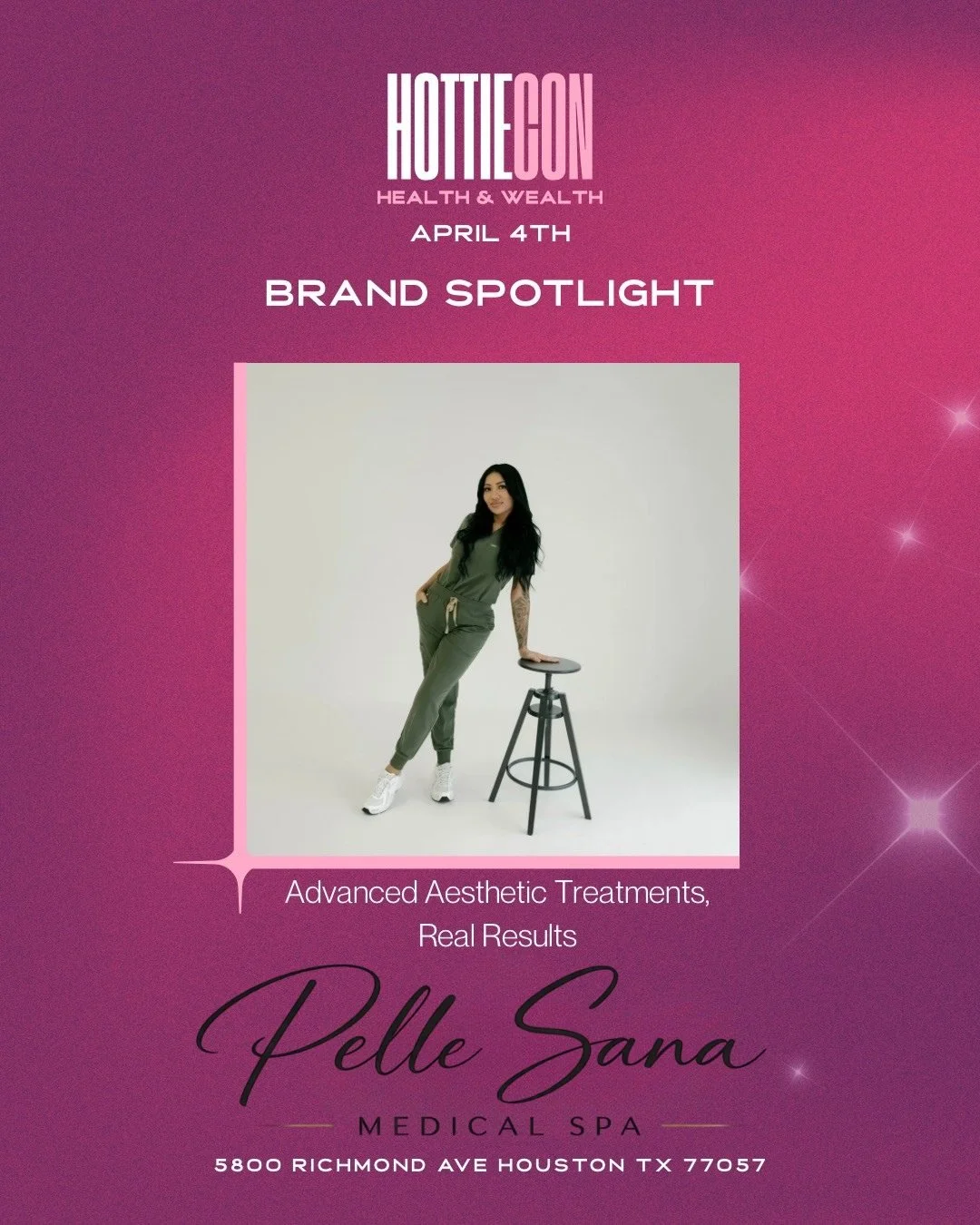 ✨ HOUSTON, we&rsquo;re bringing beauty, wellness &amp; boss energy all in one space ✨

Join us at HottieCon: Health &amp; Wealth 💖
📅 April 4th

We&rsquo;re proud to be featured as a Brand Spotlight 💉✨
Come experience advanced aesthetic treatments,