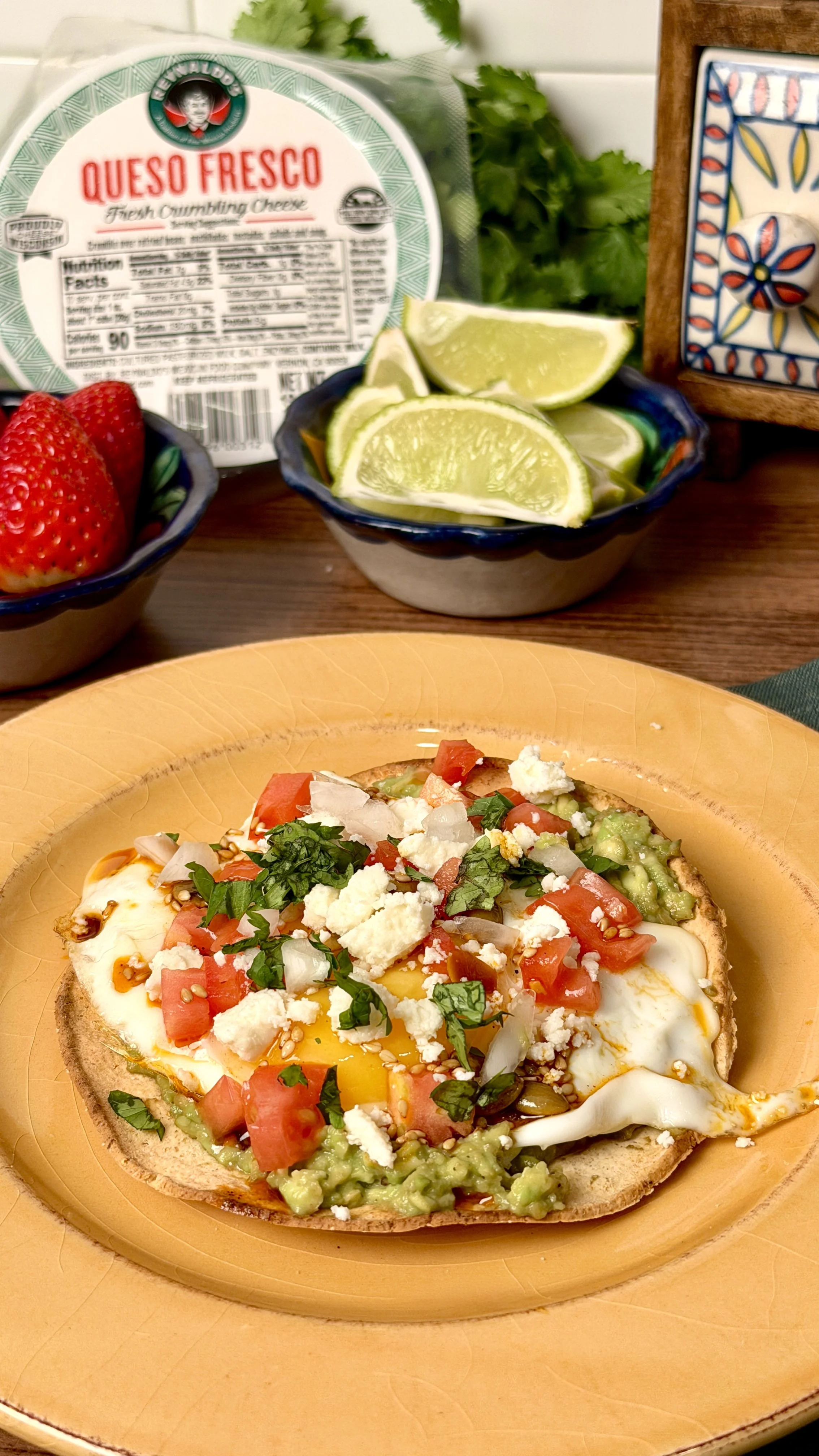 Breakfast Tostada with Queso Fresco