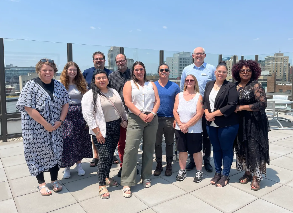 2023 Summer AHAA Cohort at the rooftop of Ferguson Apartments