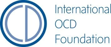 Logo of the International OCD Foundation with a circular emblem and blue text.