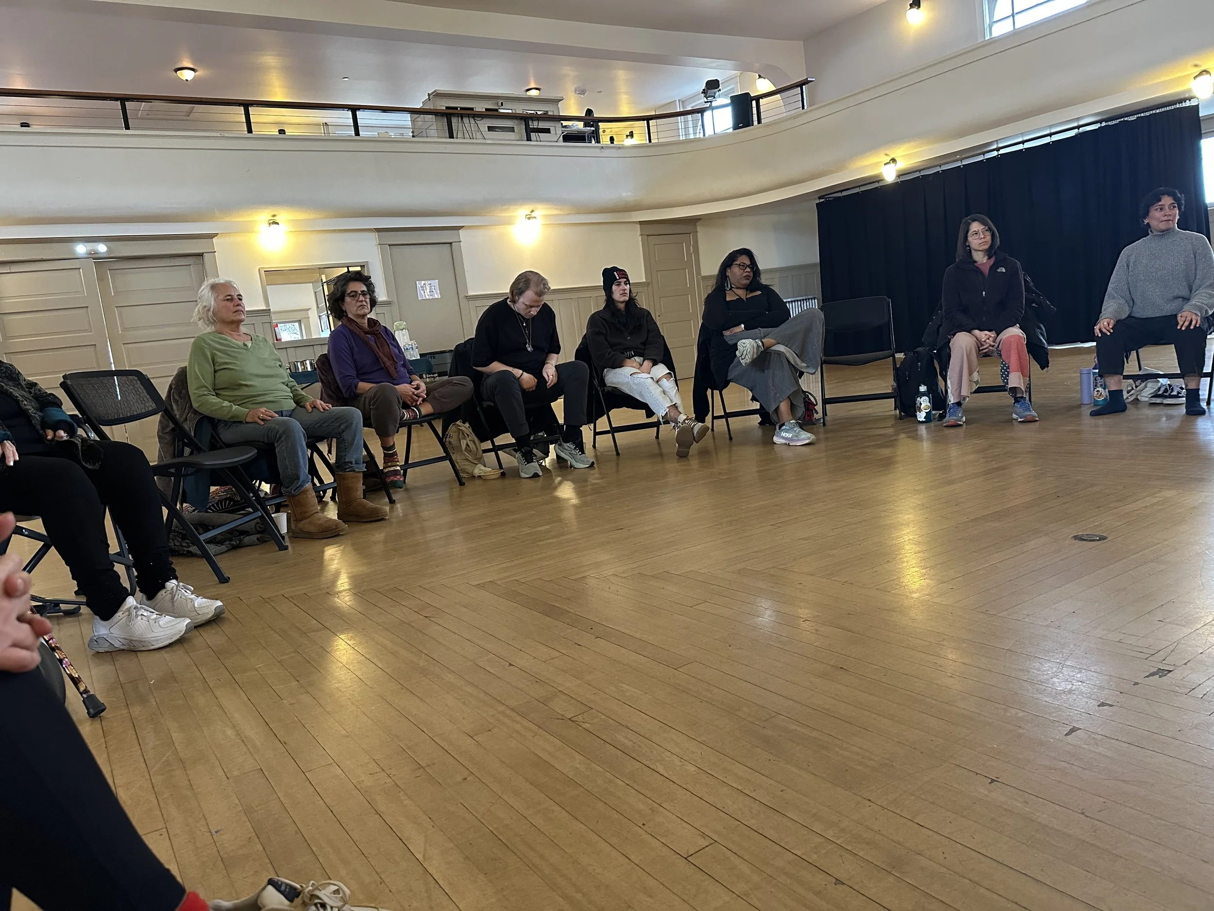 Collaborators engaging at Voices Rising workshop