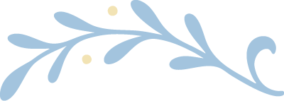 Decorative blue floral design on a black background