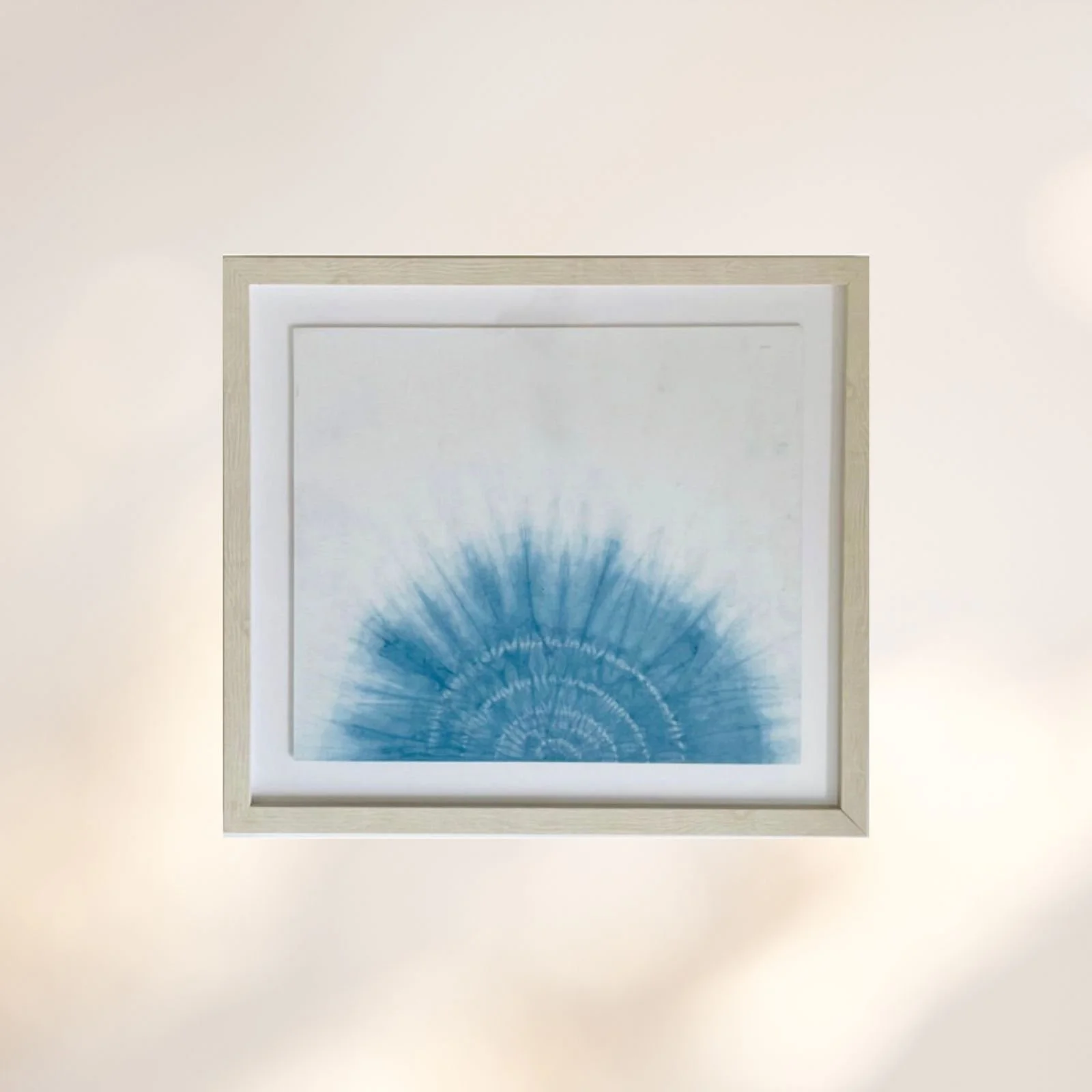 Indigo Sunrise Framed Textile Print