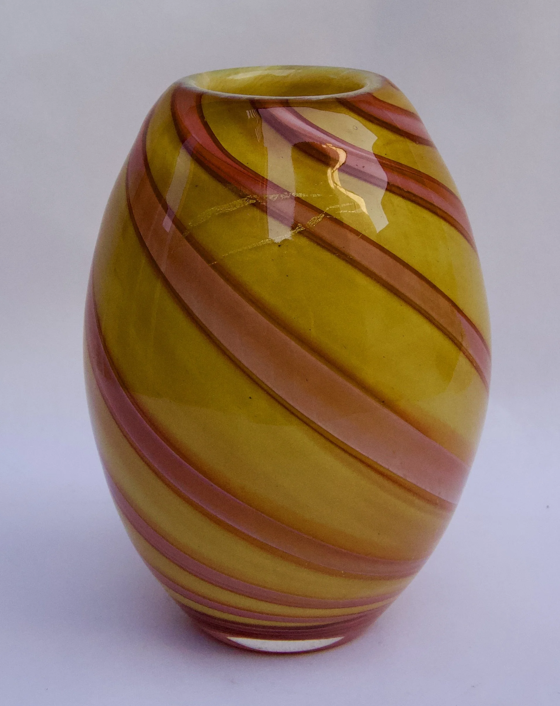MNA42 - Vase miel, rose et or