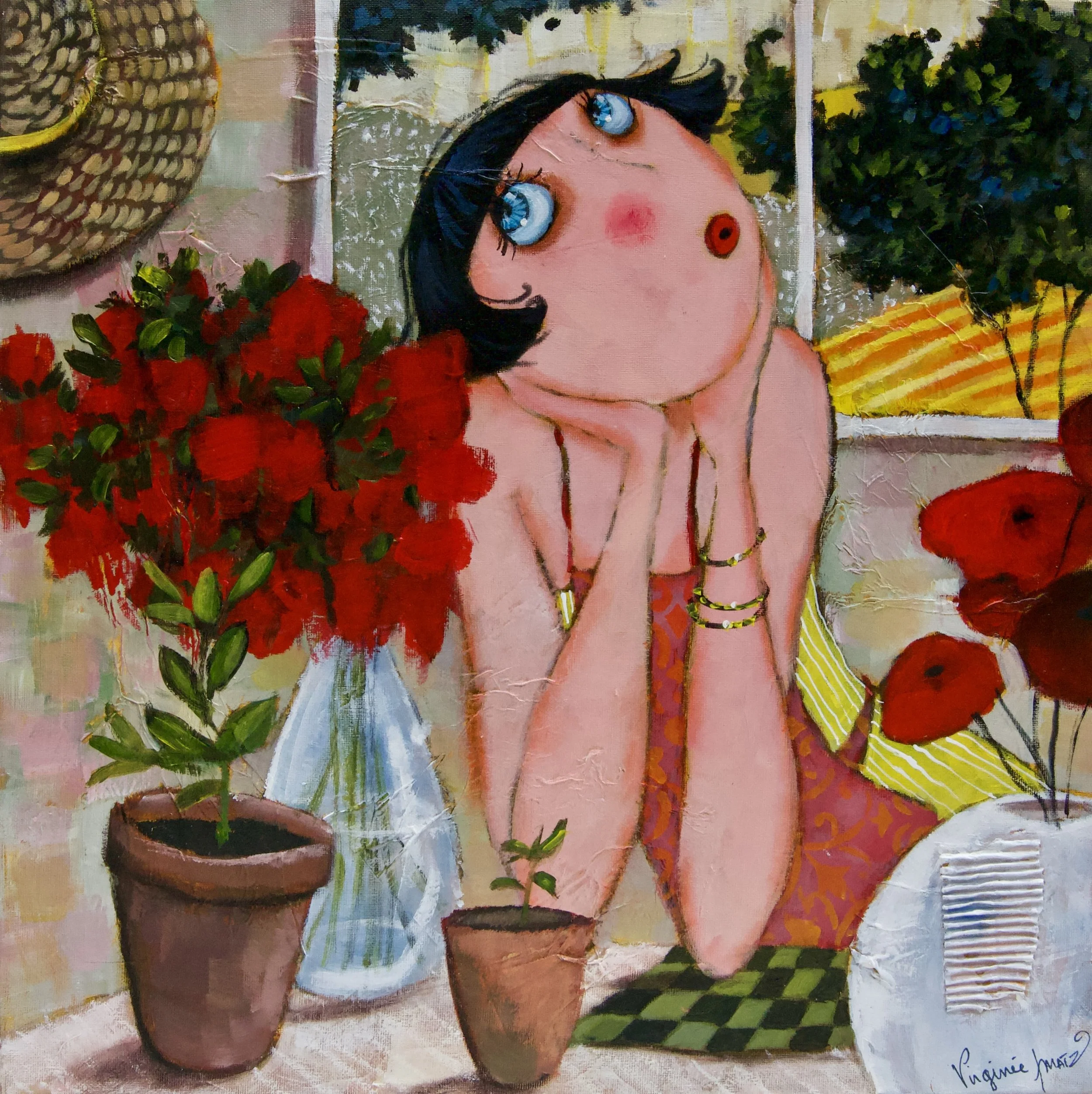 Au jardin - 40x40