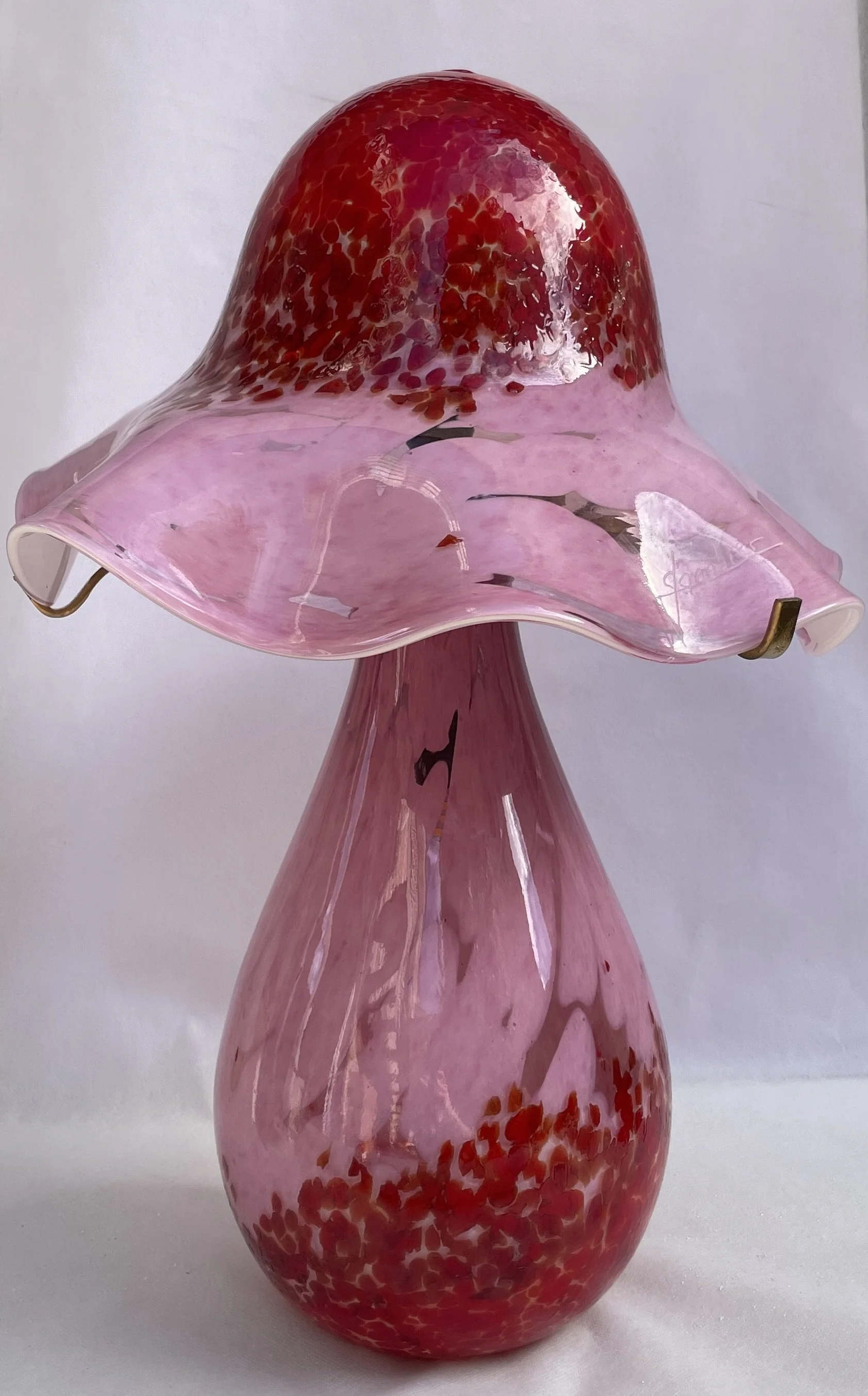MNA88 - Lampe dentelle rose rouge