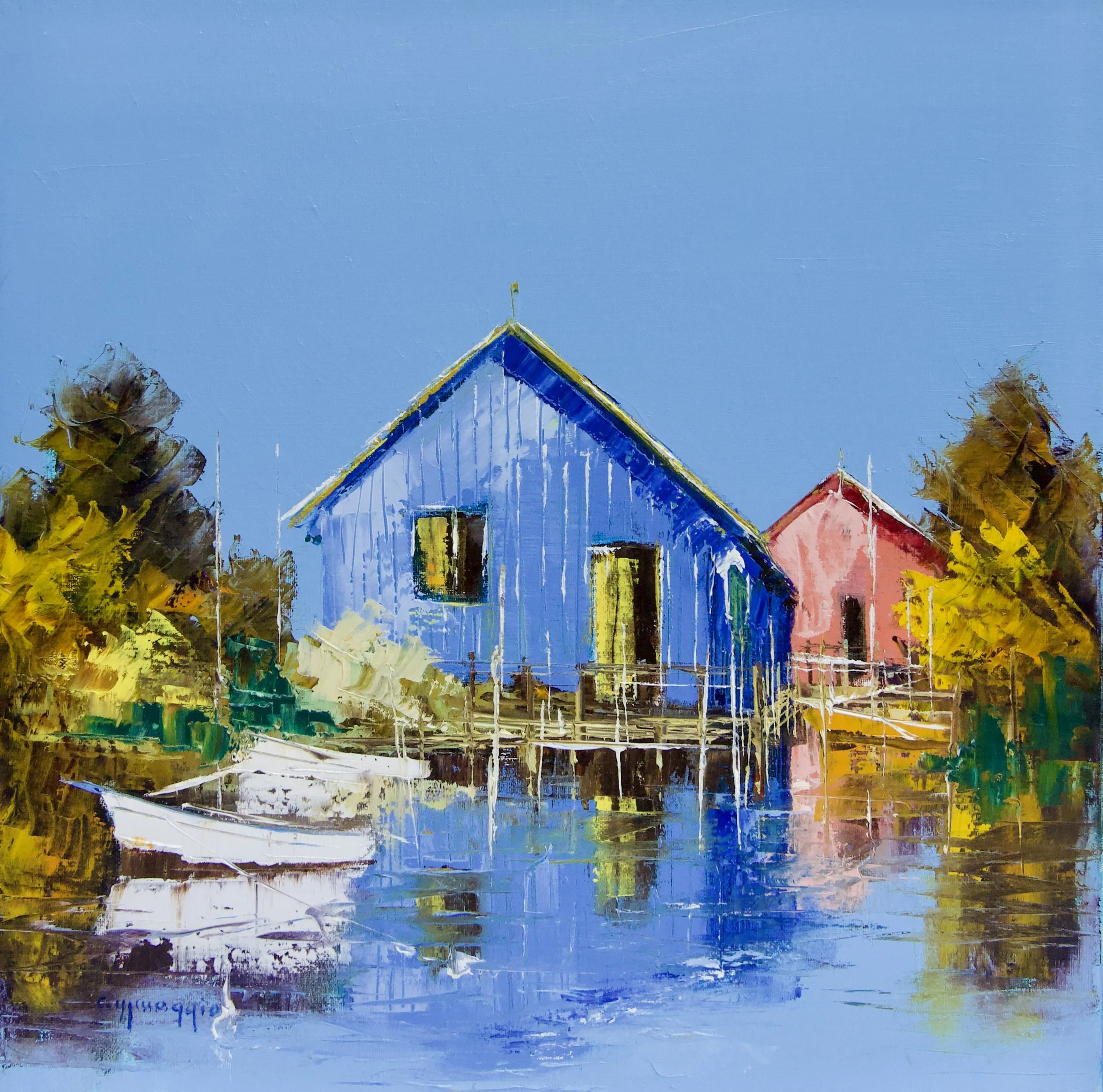 La cabane bleu - 50x50