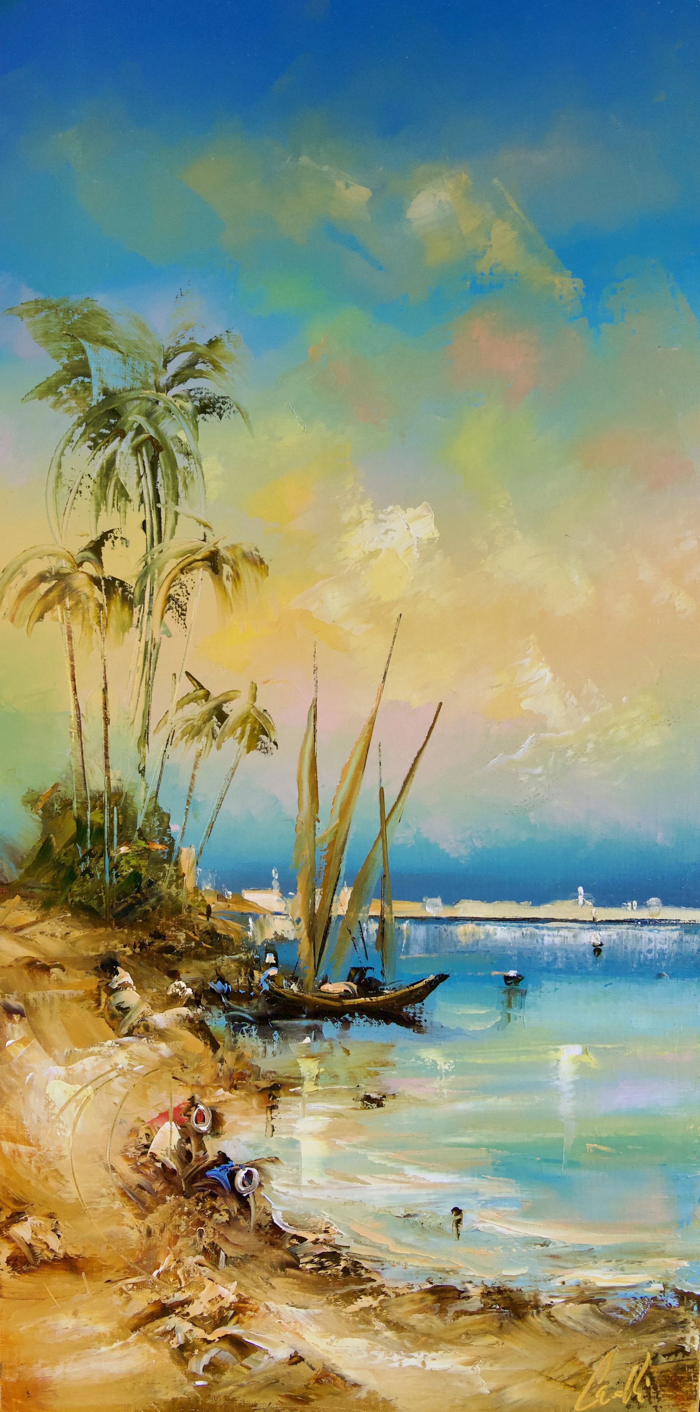 Le long du nil  - 40x80