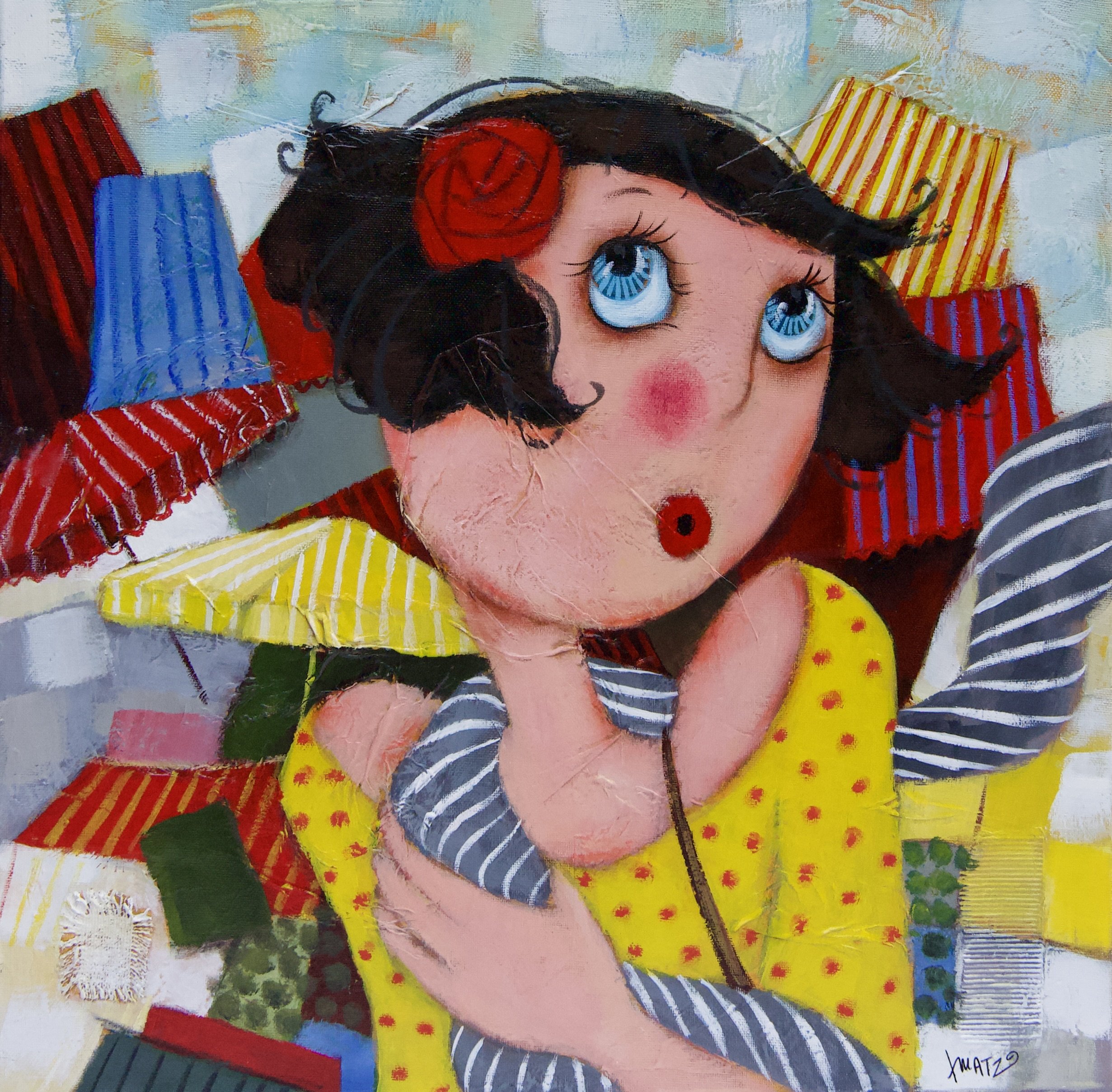 Le petit marché - 40x40