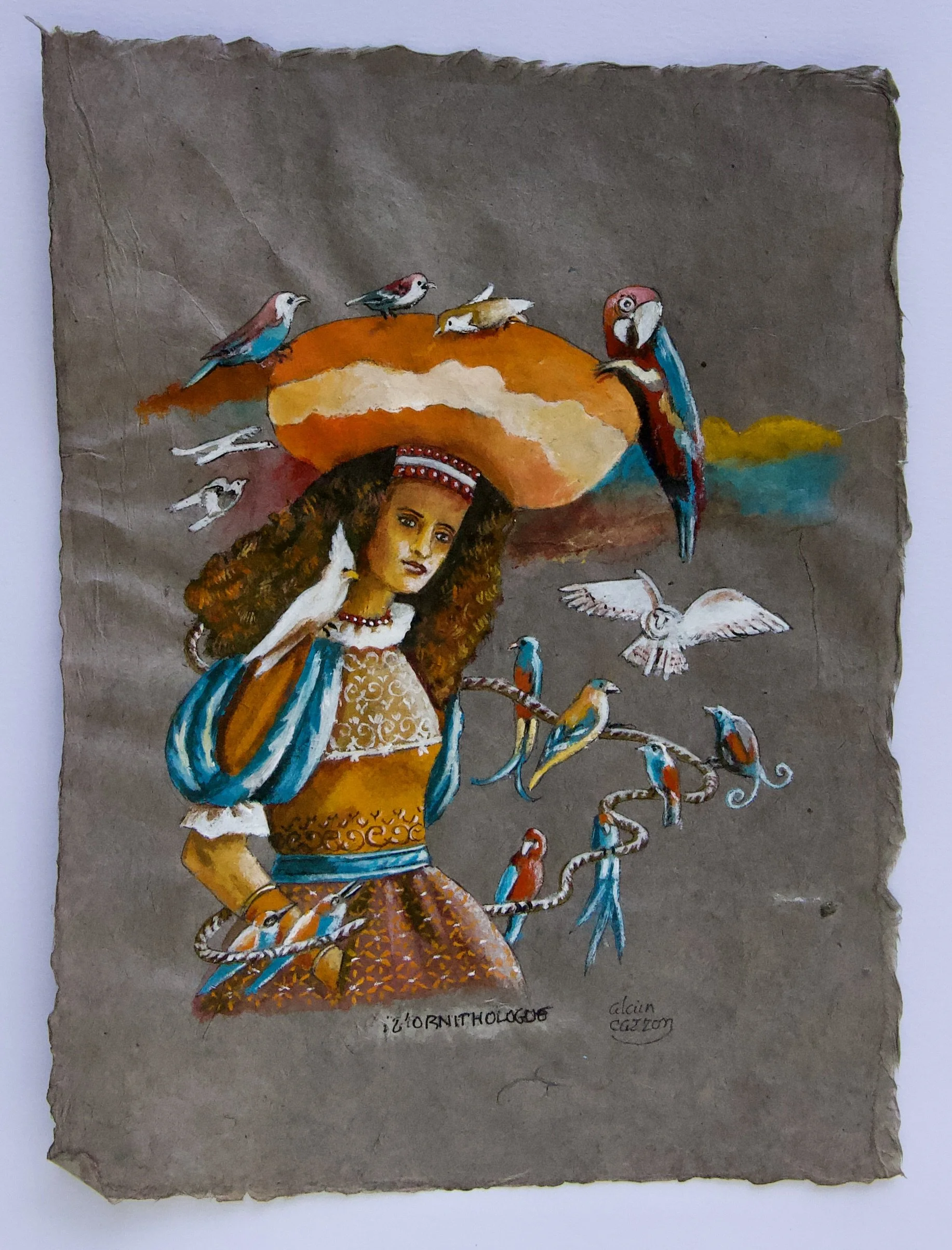 L'ornithologue - Grand dessin