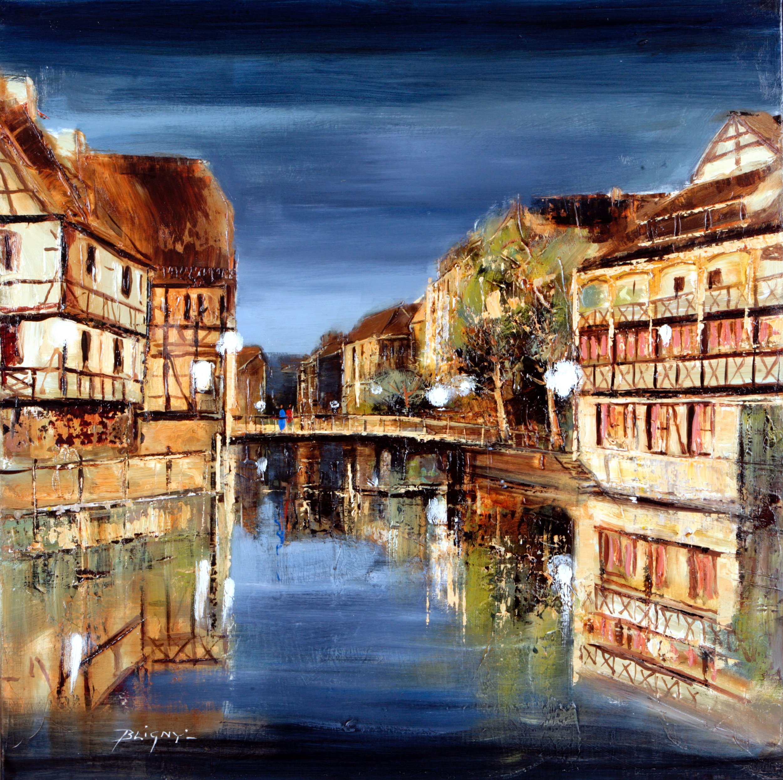 Nuit enchantée à Strasbourg - 80x80